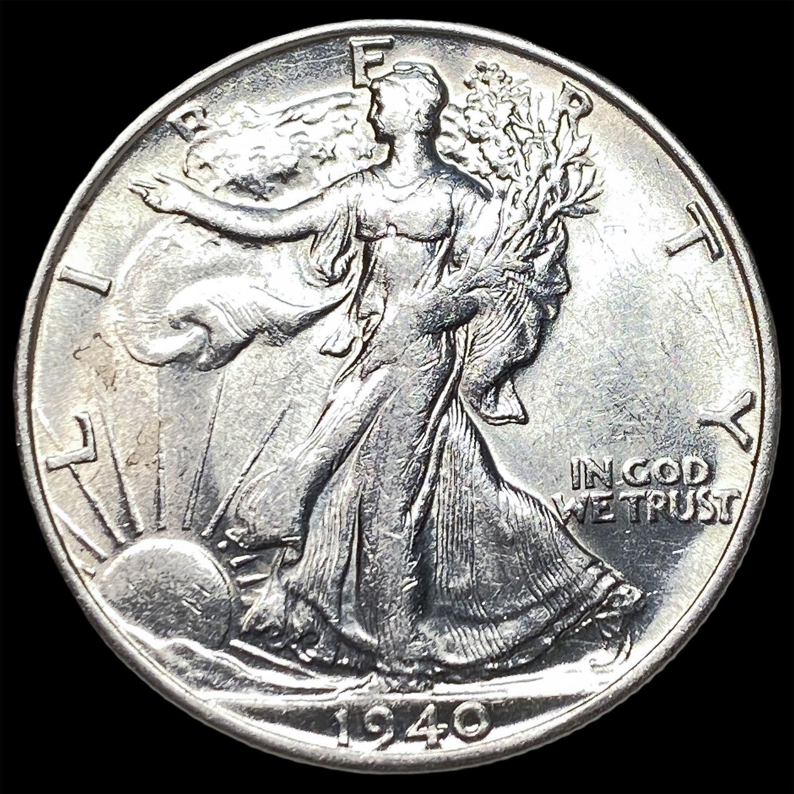 1940-S Silver Walking Liberty Half Dollar CHOICE AU: 1940-S Silver Walking Liberty Half Dollar CHOICE AU