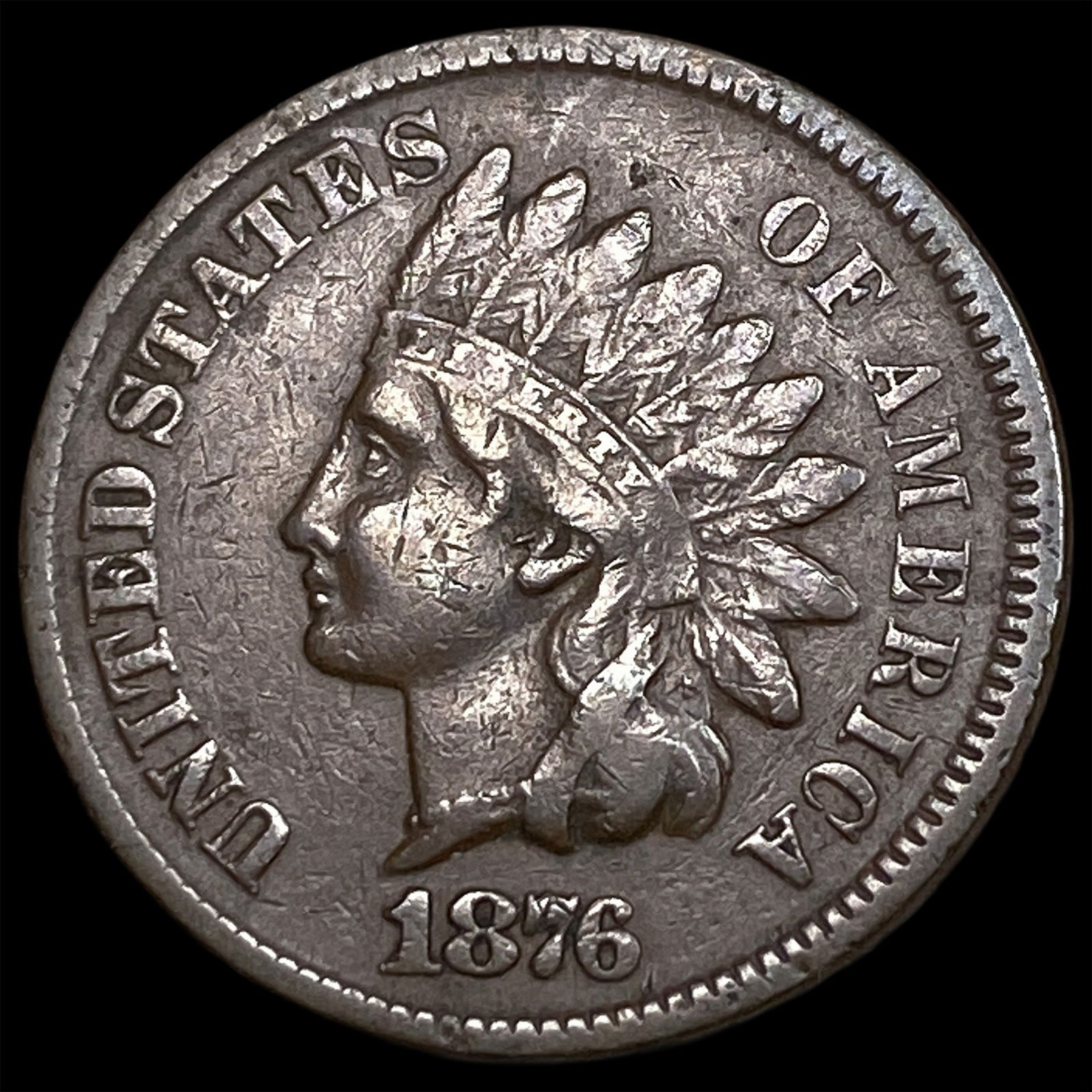 1876 Indian Head Cent NEARLY UNCIRCULATED: 1876 Indian Head Cent NEARLY UNCIRCULATED