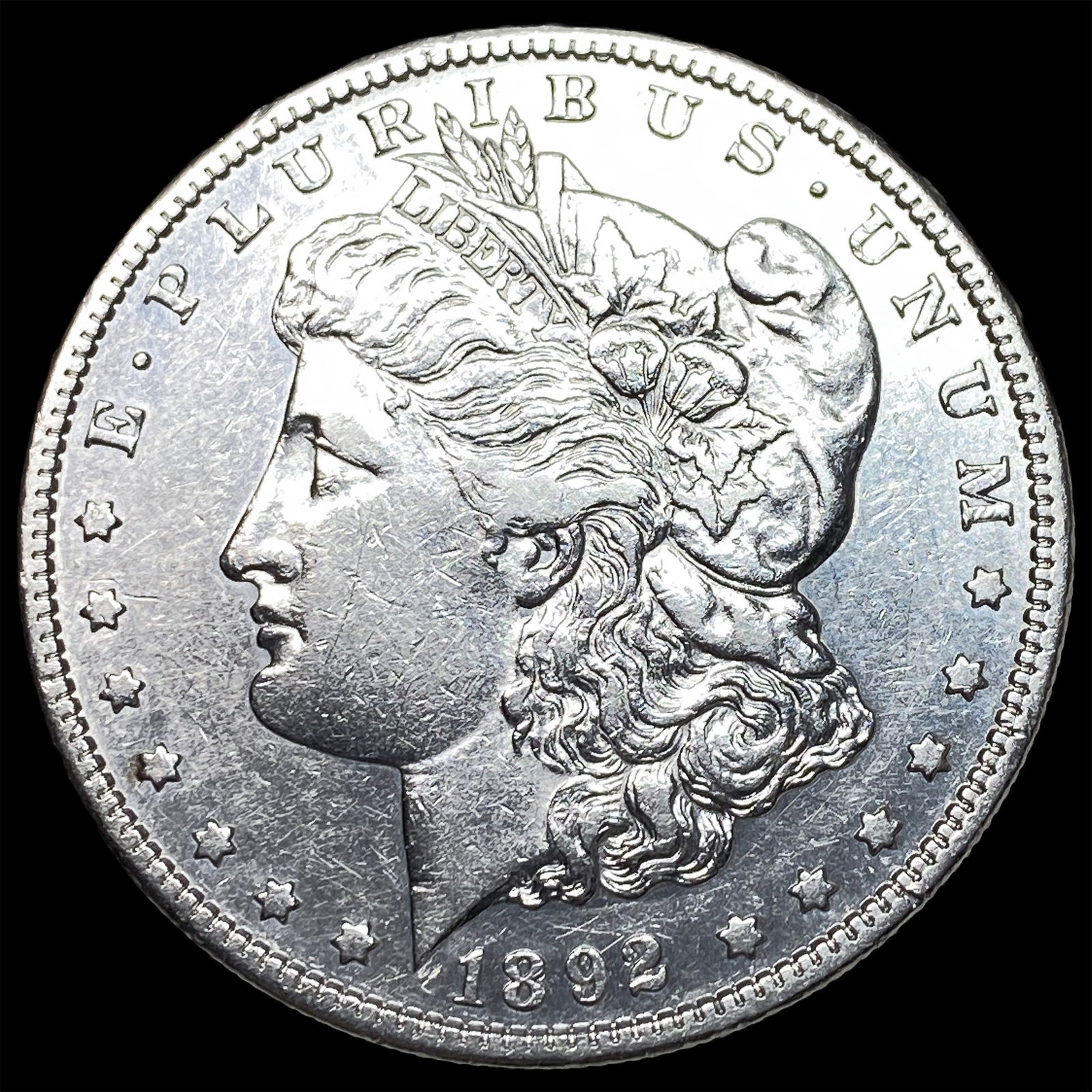 1892 Morgan Silver Dollar NEARLY UNCIRCULATED: 1892 Morgan Silver Dollar NEARLY UNCIRCULATED