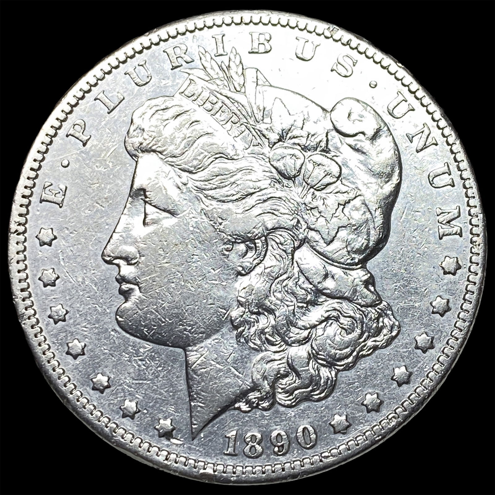 1890-CC Silver Morgan Dollar CLOSELY UNCIRCULATED: 1890-CC Silver Morgan Dollar CLOSELY UNCIRCULATED