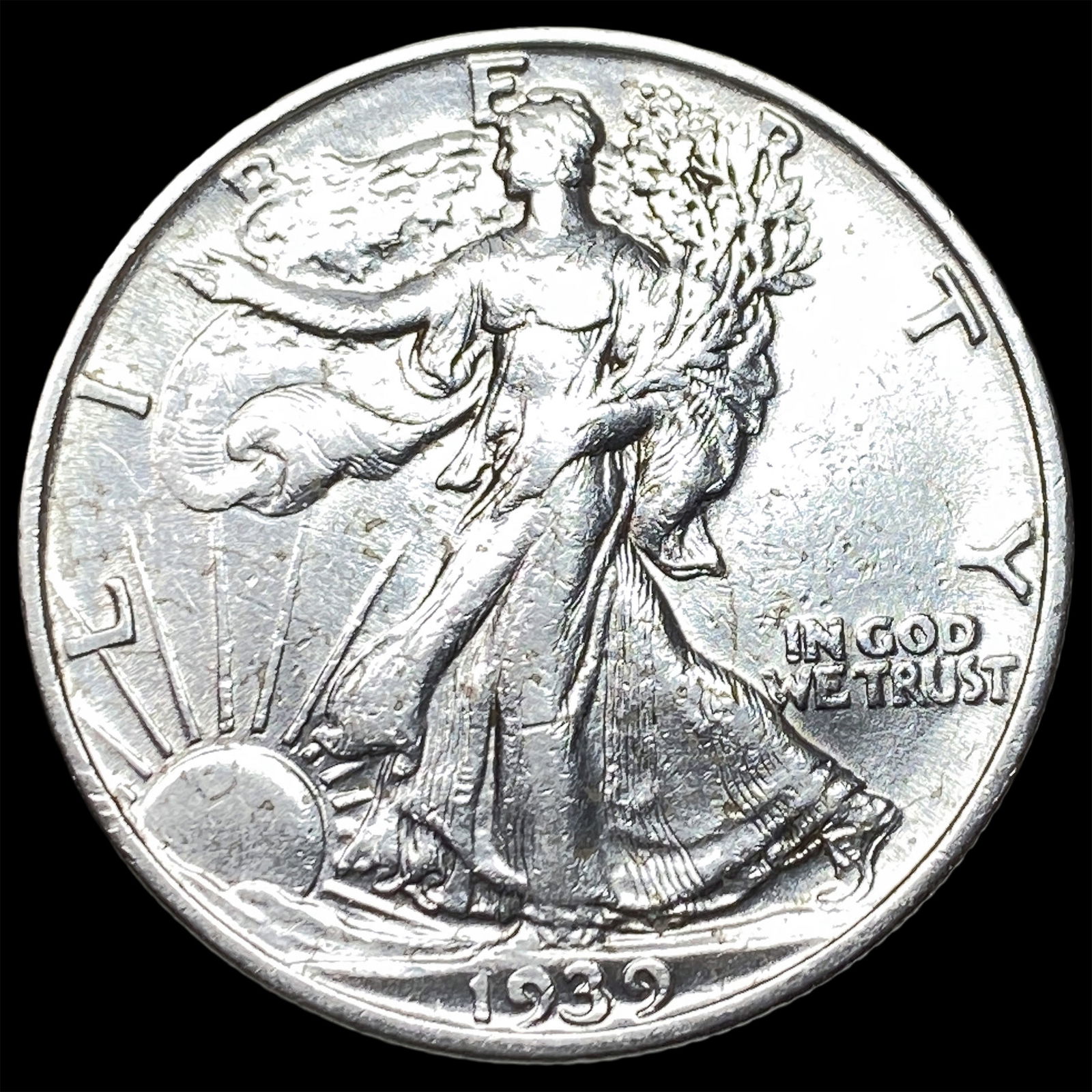 1939-S Silver Walking Liberty Half Dollar NEARLY UNCIRCULATED (1 of 2)