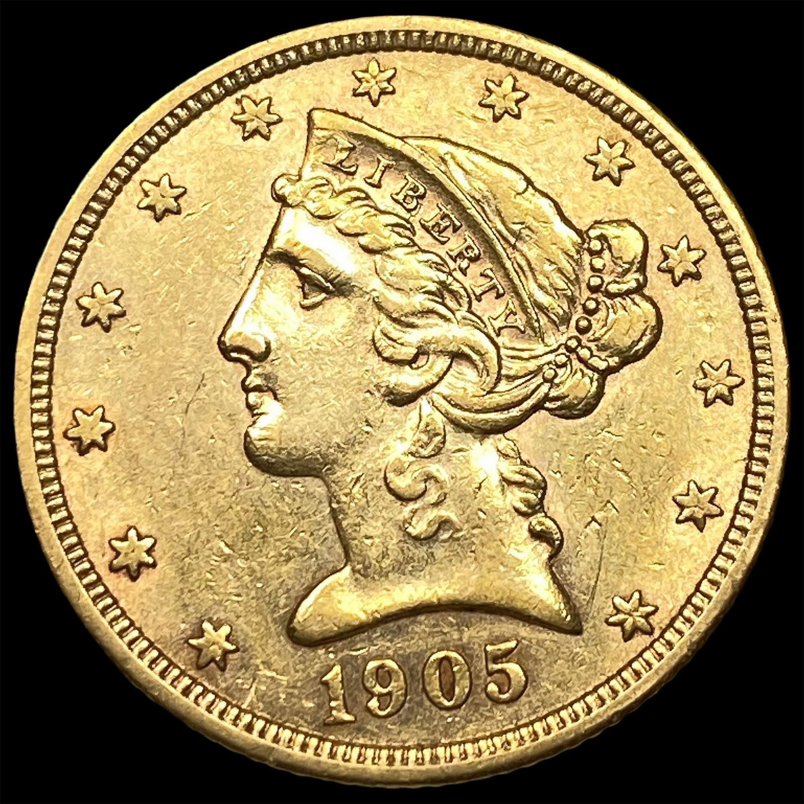 1905-S Liberty Head Half Eagle $5 Gold UNCIRCULATED: 1905-S Liberty Head Half Eagle $5 Gold UNCIRCULATED