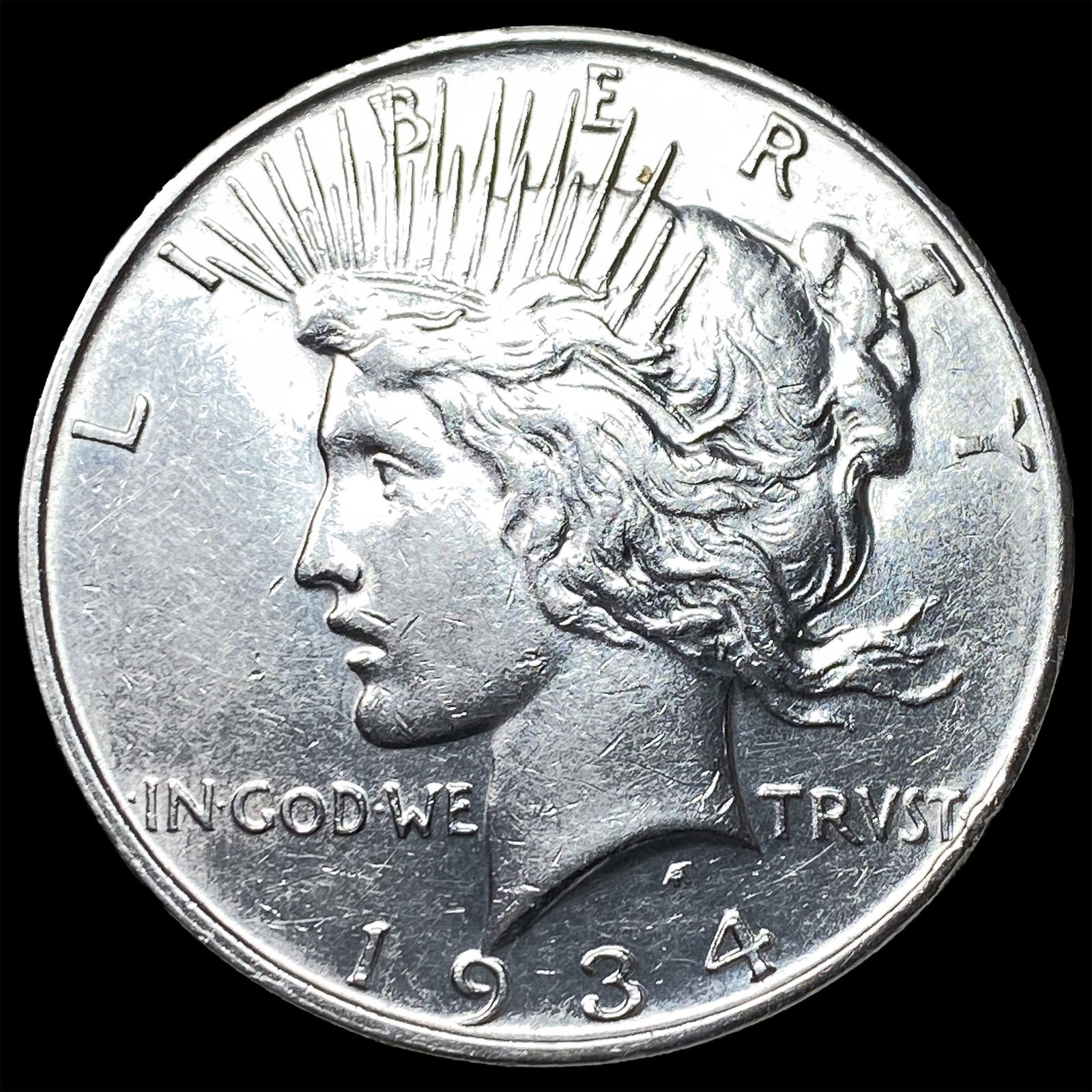 1934 Peace Silver Dollar CHOICE AU: 1934 Peace Silver Dollar CHOICE AU