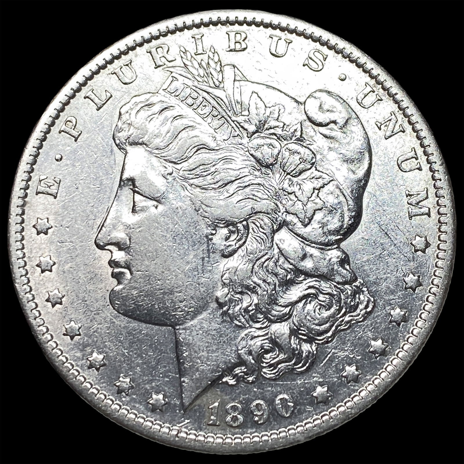 1890-CC Silver Morgan Dollar CLOSELY UNCIRCULATED: 1890-CC Silver Morgan Dollar CLOSELY UNCIRCULATED