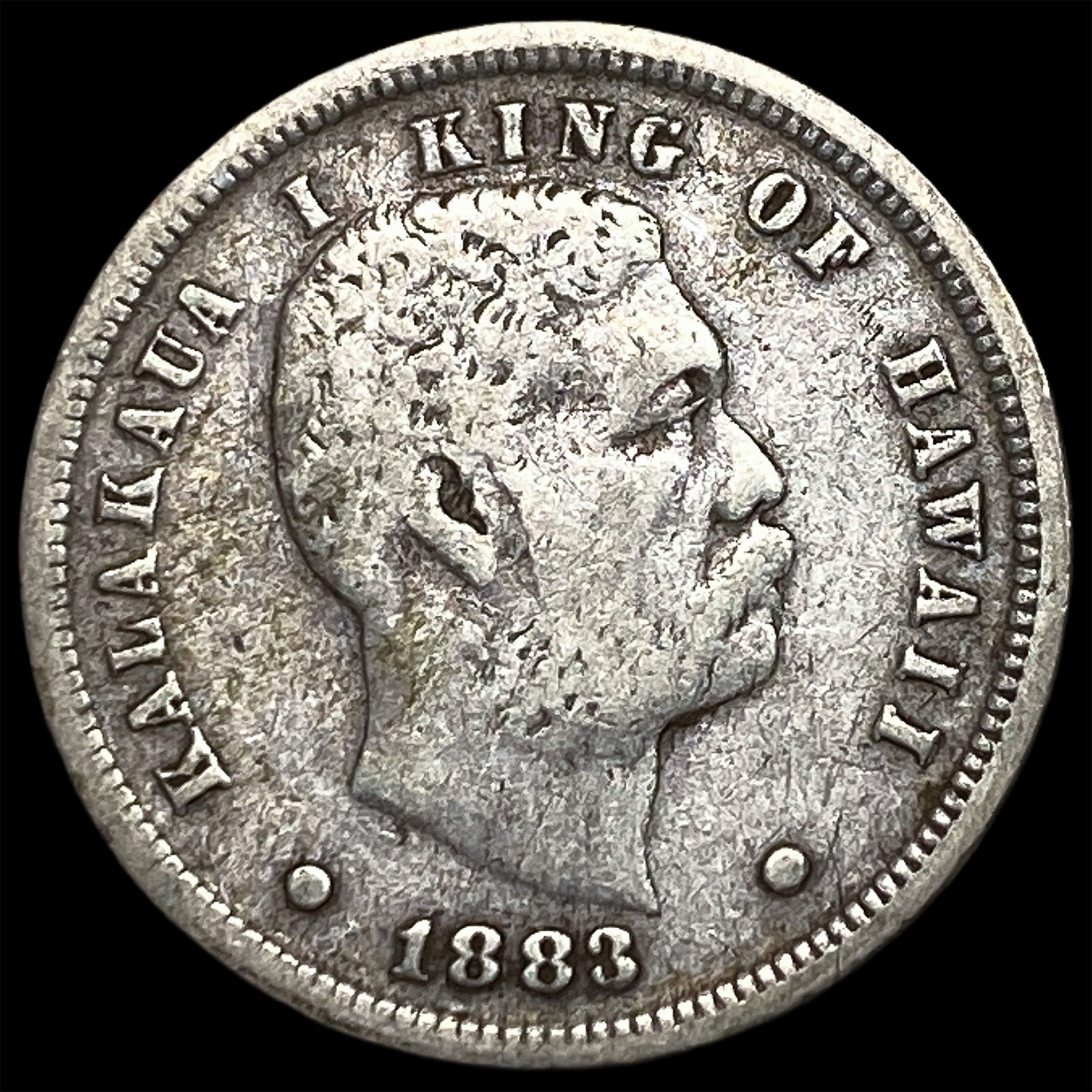 1883 Hawaii Silver Dime LIGHTLY CIRCULATED: 1883 Hawaii Silver Dime LIGHTLY CIRCULATED