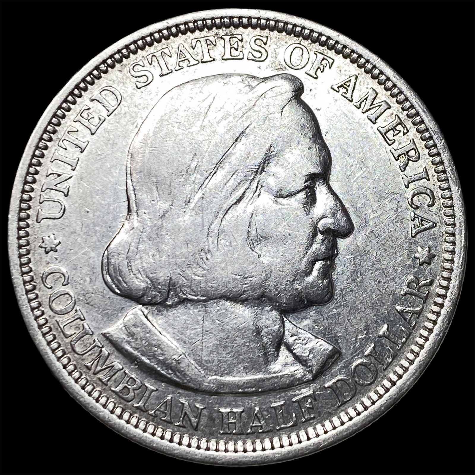 1892 Silver Columbian Half Dollar NEARLY UNCIRCULATED: 1892 Silver Columbian Half Dollar NEARLY UNCIRCULATED