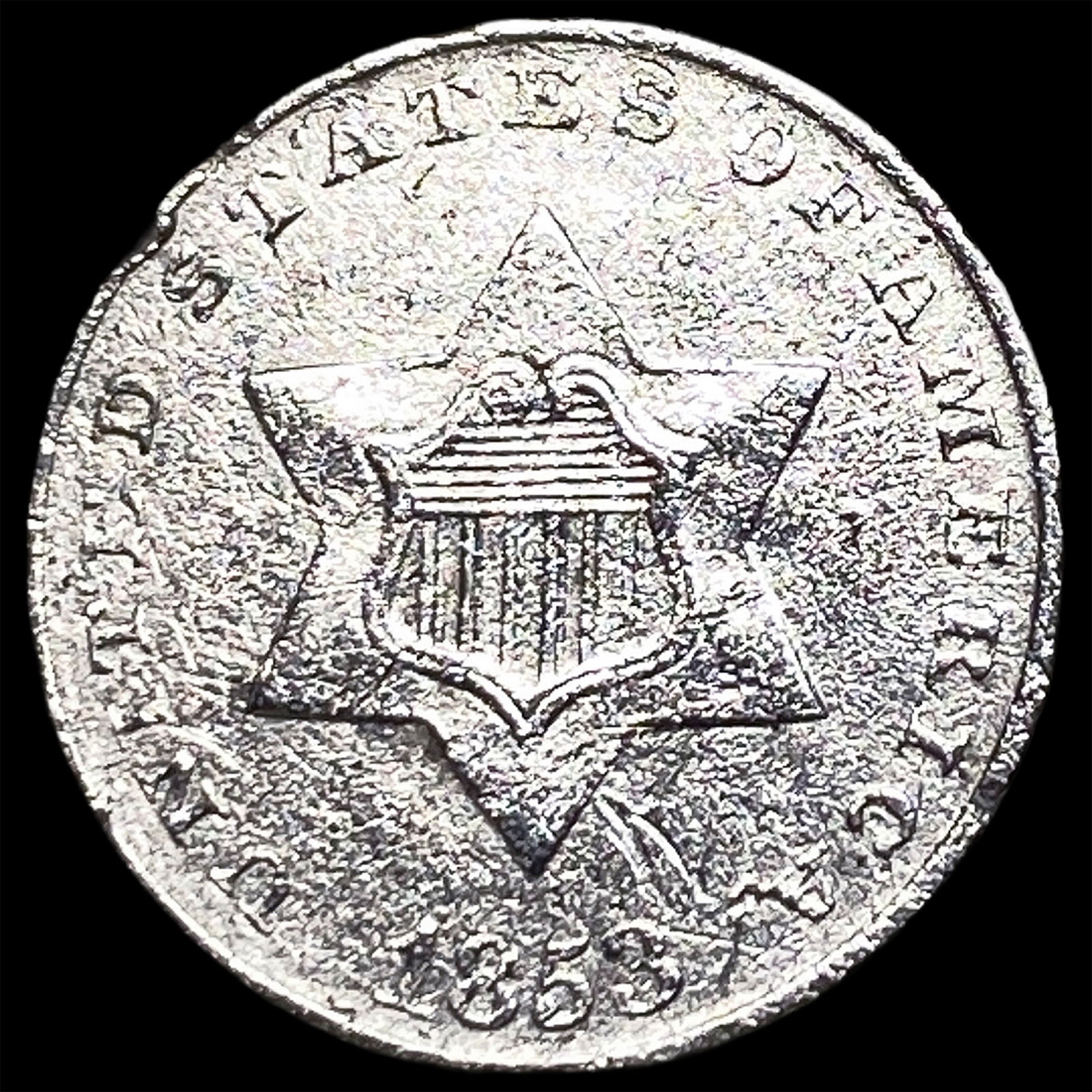 1853 Silver Three-Cent Piece HIGH GRADE (1 of 2)