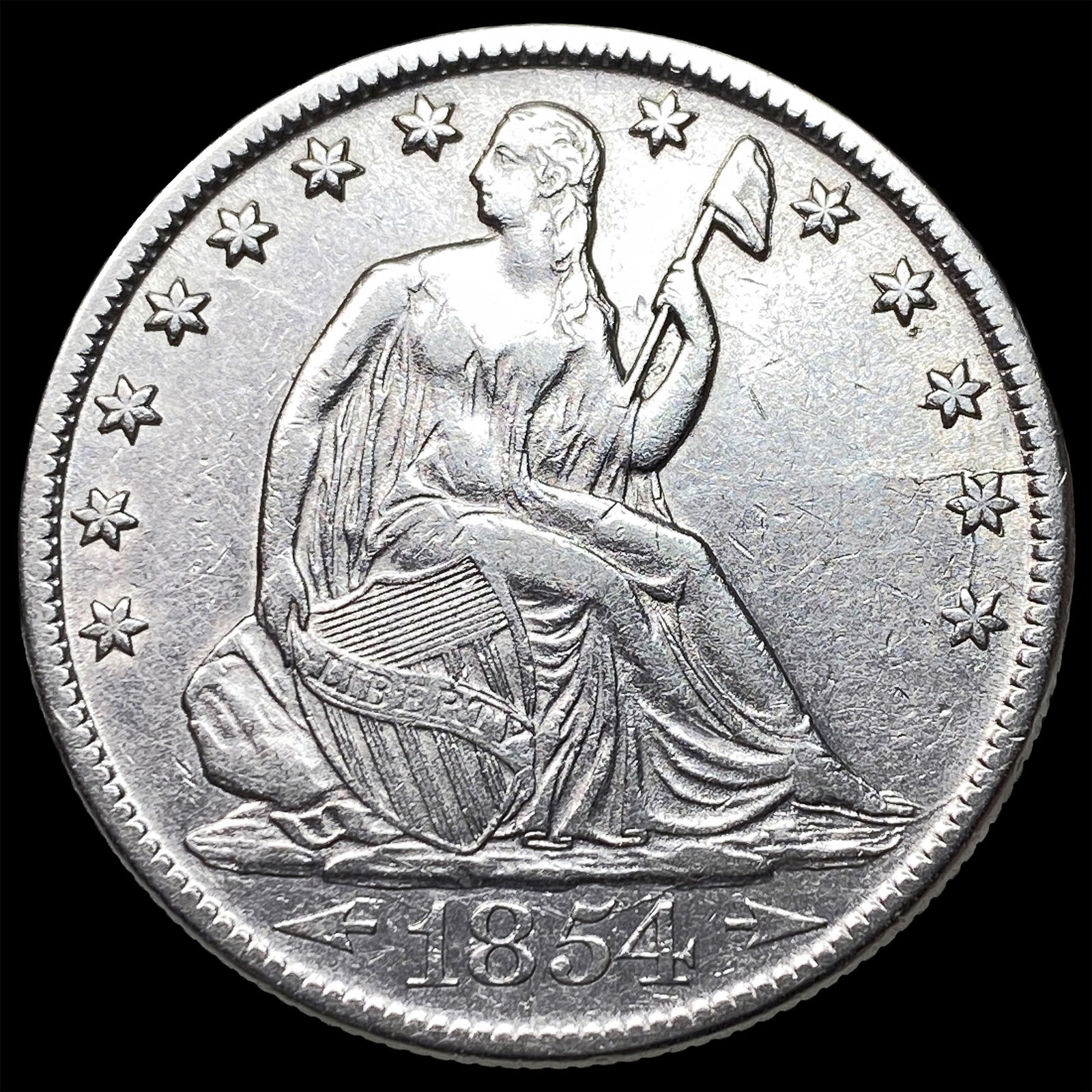 1854-O Silver Half Dollar CLOSELY UNCIRCULATED (1 of 2)
