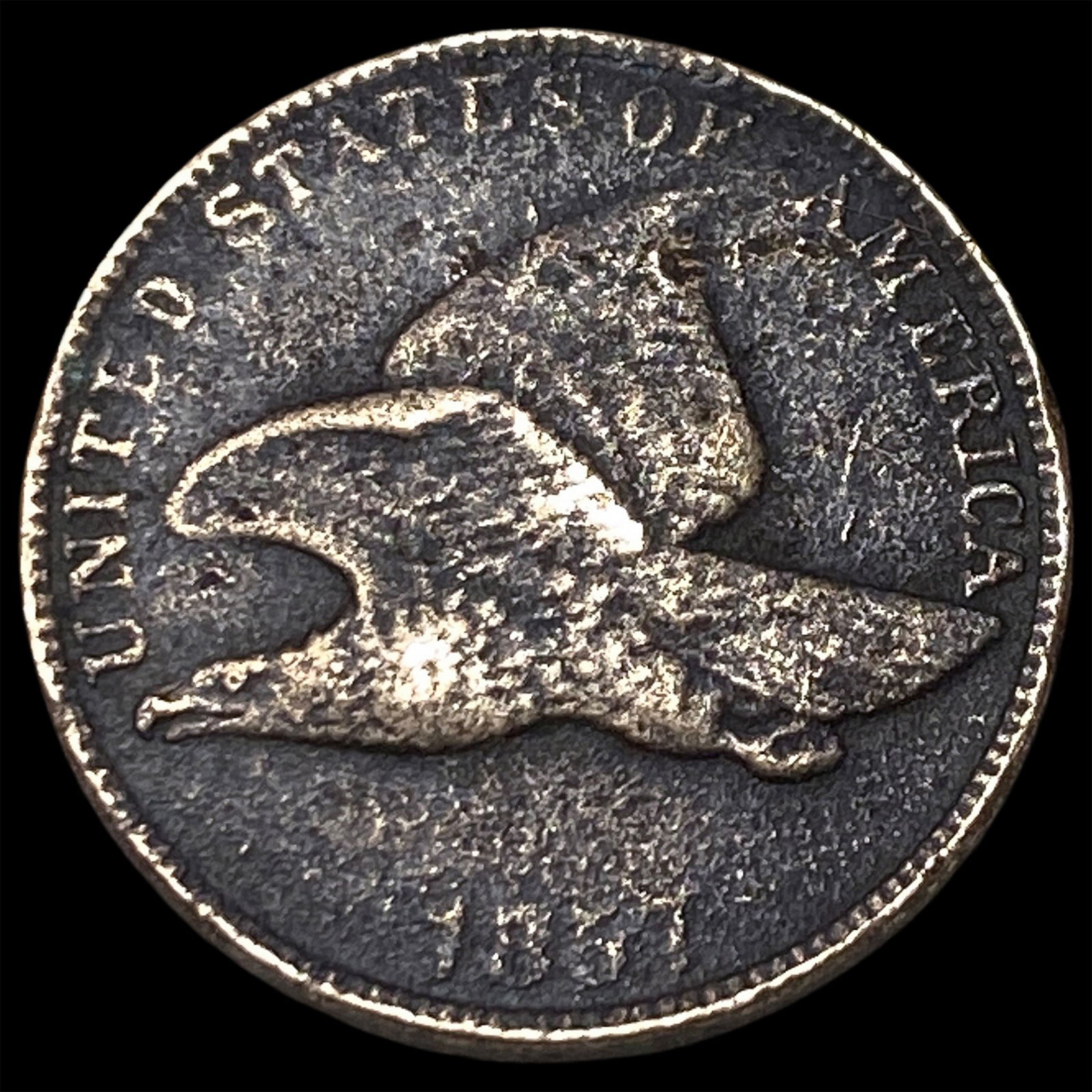 1857 Copper-Nickel Flying Eagle Cent HIGH GRADE (1 of 2)