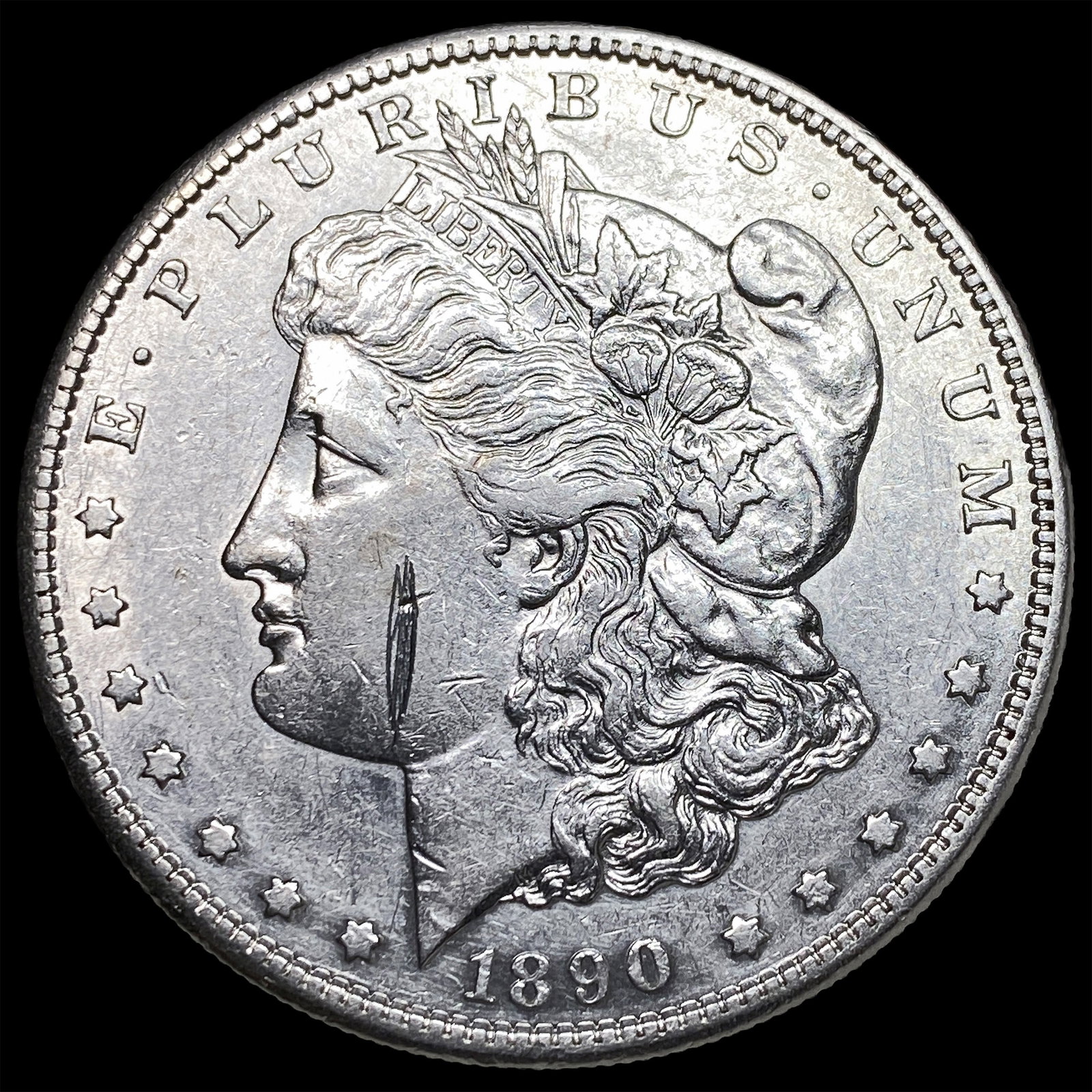 1890-S Silver Morgan Dollar CLOSELY UNCIRCULATED: 1890-S Silver Morgan Dollar CLOSELY UNCIRCULATED