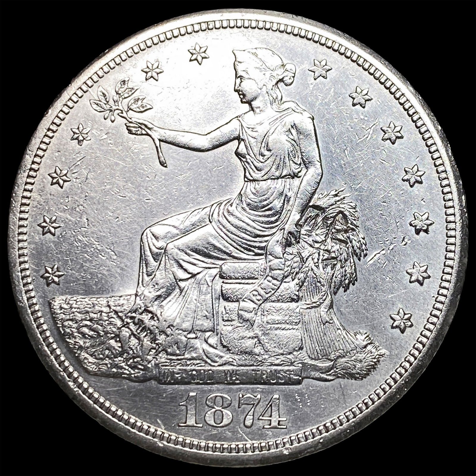1874-S Silver Trade Dollar HIGH GRADE (1 of 2)