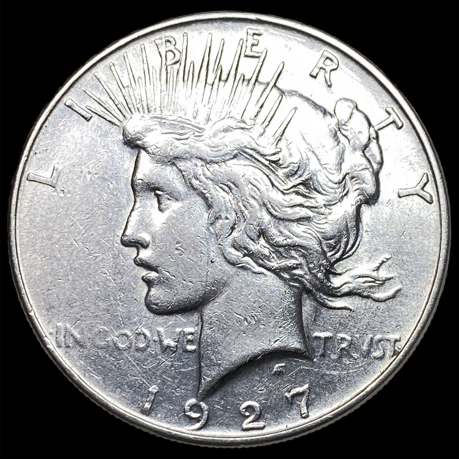 1927-S Peace Silver Dollar NEARLY UNCIRCULATED: 1927-S Peace Silver Dollar NEARLY UNCIRCULATED