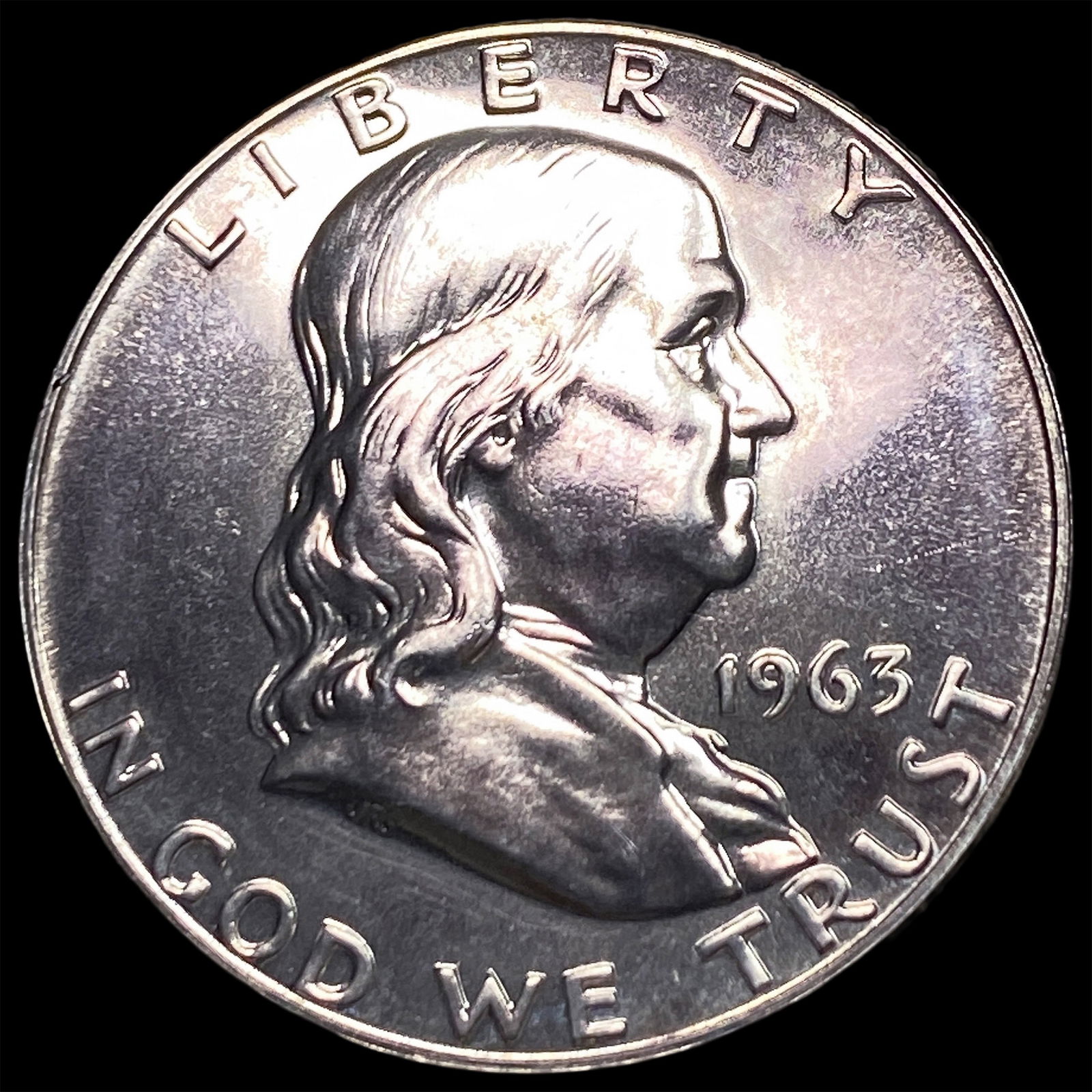 1963 Franklin Silver Half Dollar GEM PROOF: 1963 Franklin Silver Half Dollar GEM PROOF