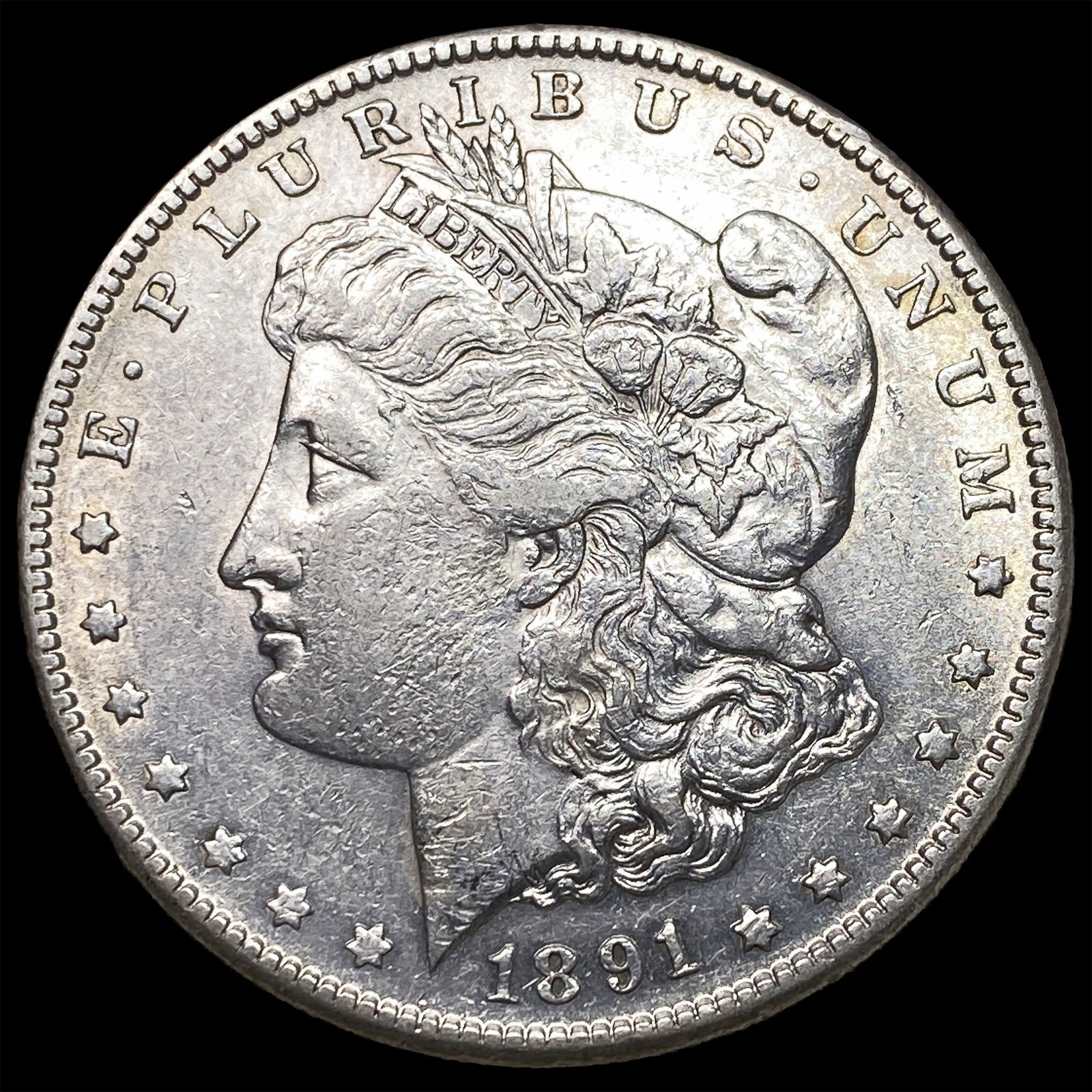 1891-S Silver Morgan Dollar NEARLY UNCIRCULATED: 1891-S Silver Morgan Dollar NEARLY UNCIRCULATED