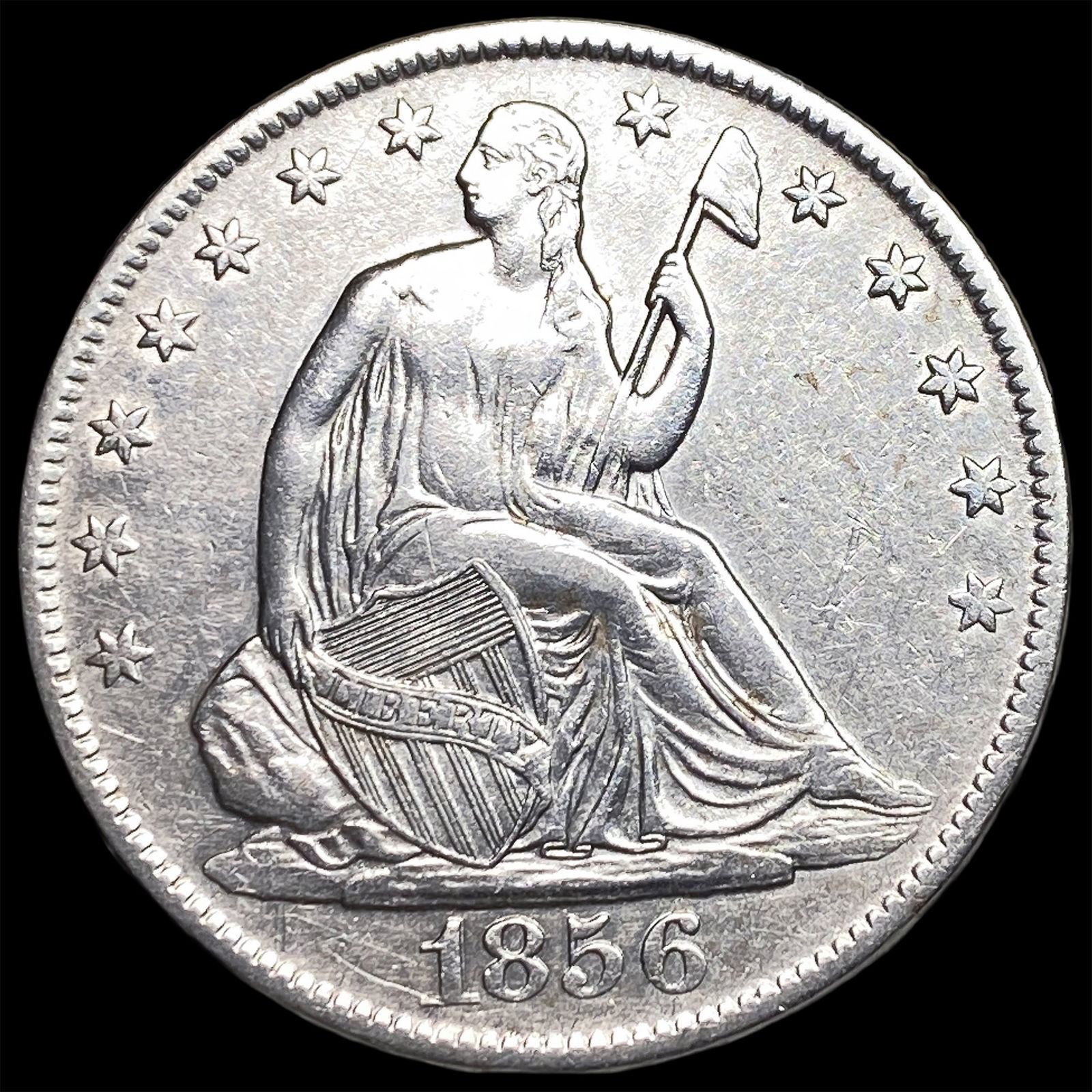 1856-O Silver Half Dollar CLOSELY UNCIRCULATED (1 of 2)