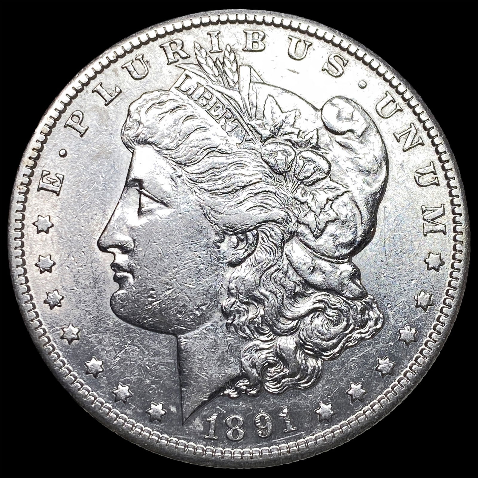 1891-S Silver Morgan Dollar CLOSELY UNCIRCULATED: 1891-S Silver Morgan Dollar CLOSELY UNCIRCULATED