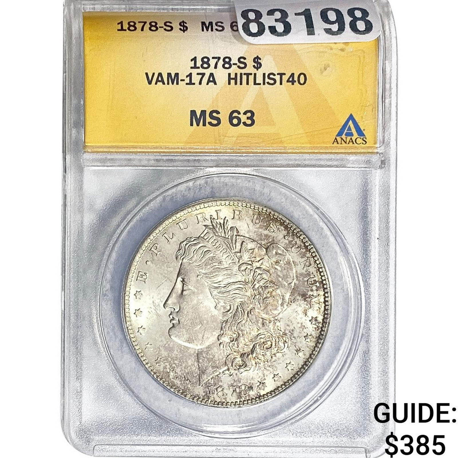 1878-S Morgan Silver Dollar ANACS MS63 VAM-17A (1 of 2)