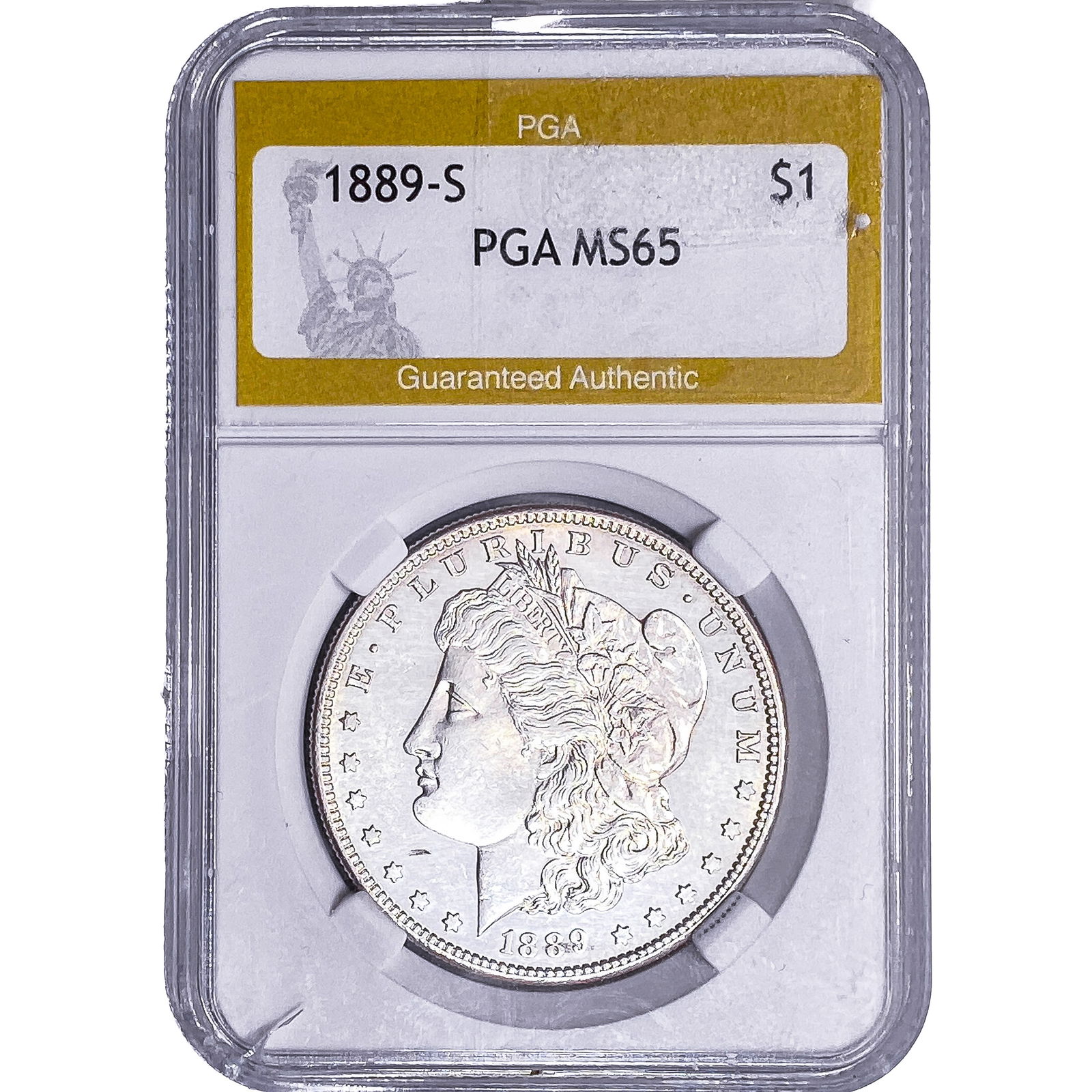1889-S Morgan Silver Dollar PGA MS65 (1 of 2)