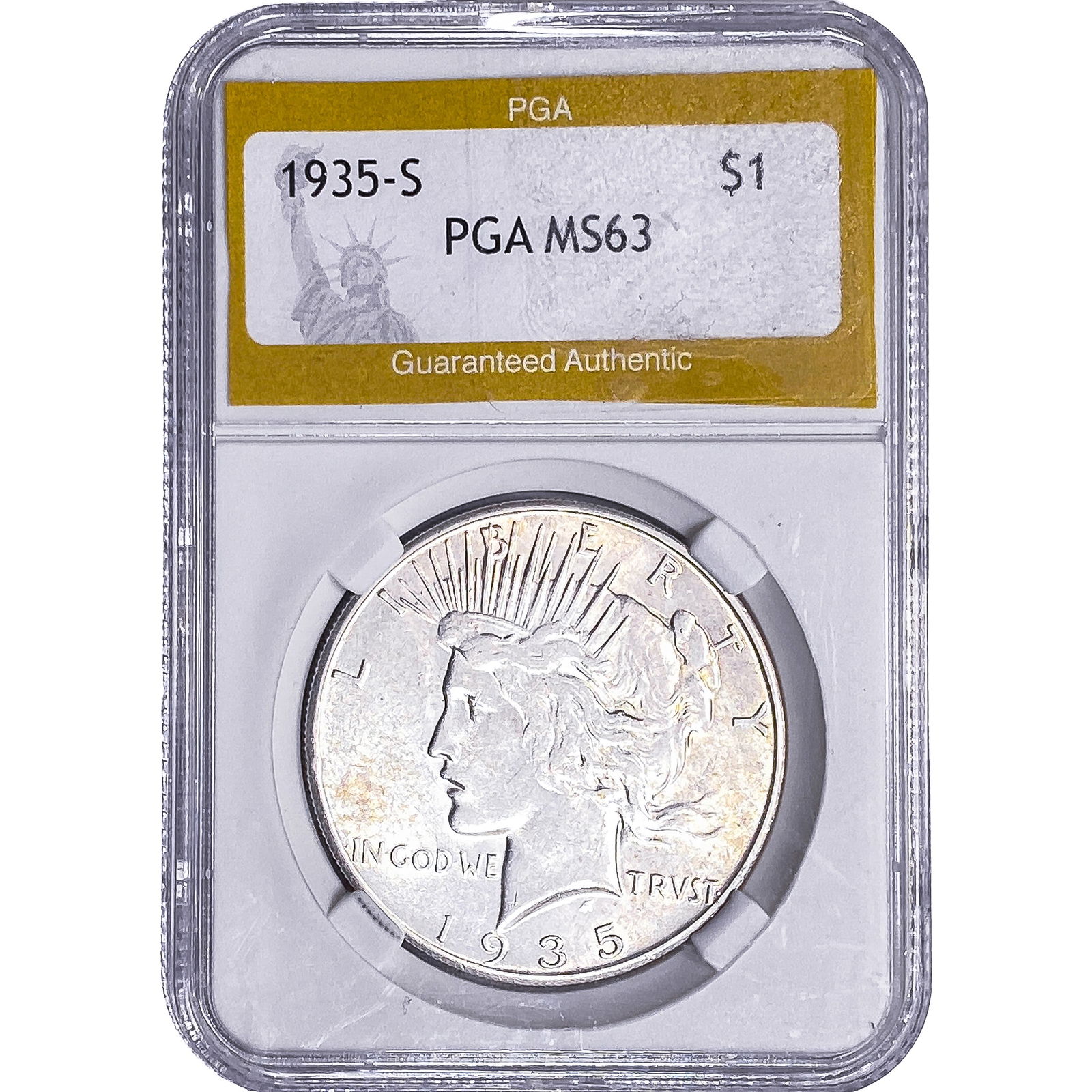 1935-S Silver Peace Dollar PGA MS63 (1 of 2)