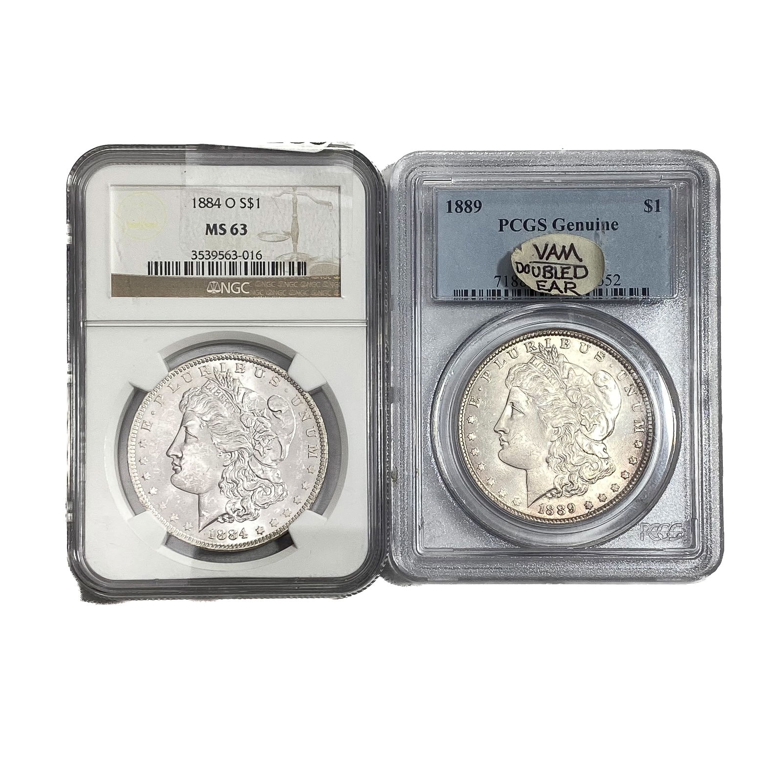 [2 Coins] 1884-1889 Morgan Silver Dollar (1 of 2)