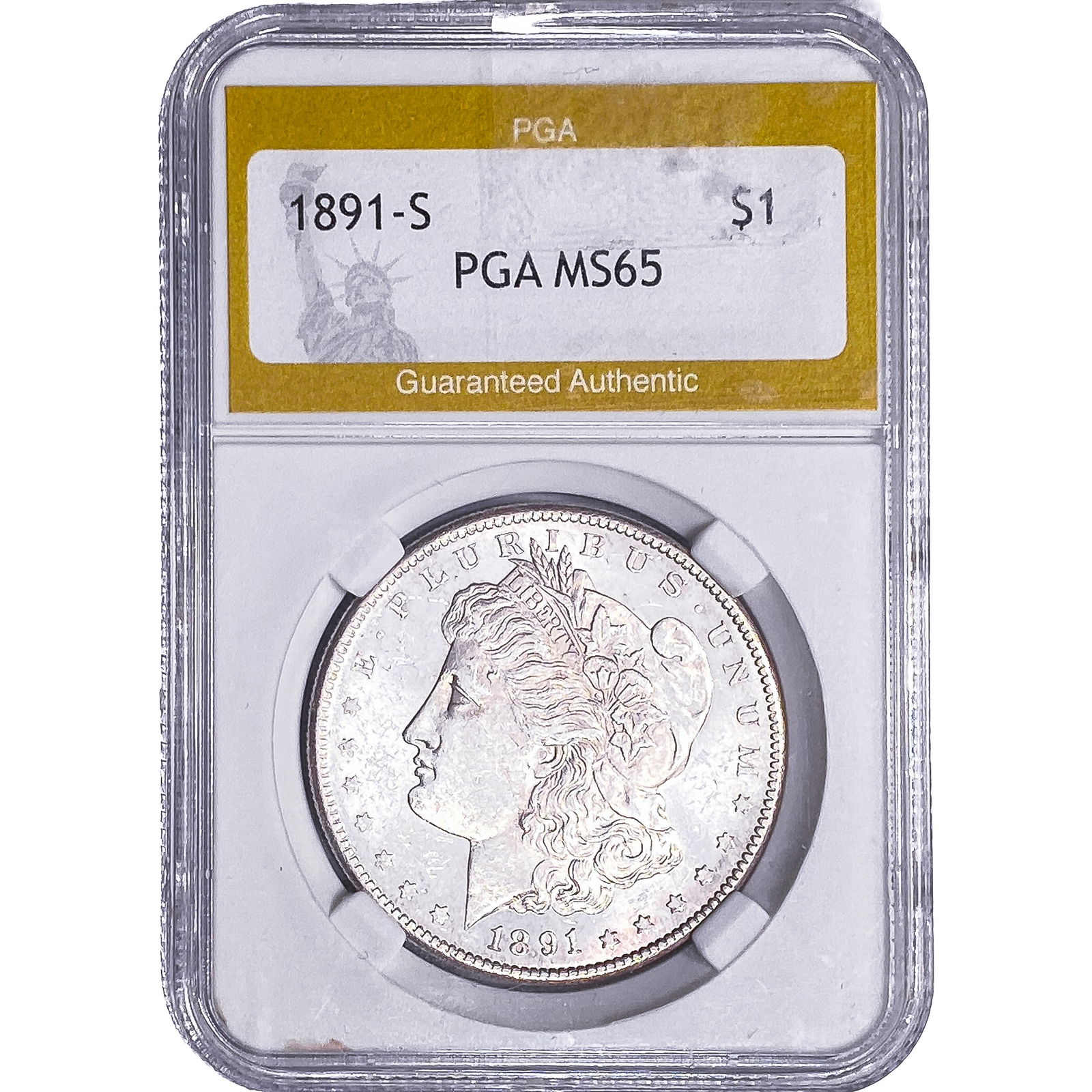 1897-S Morgan Silver Dollar PGA MS65: 1897-S Morgan Silver Dollar PGA MS65