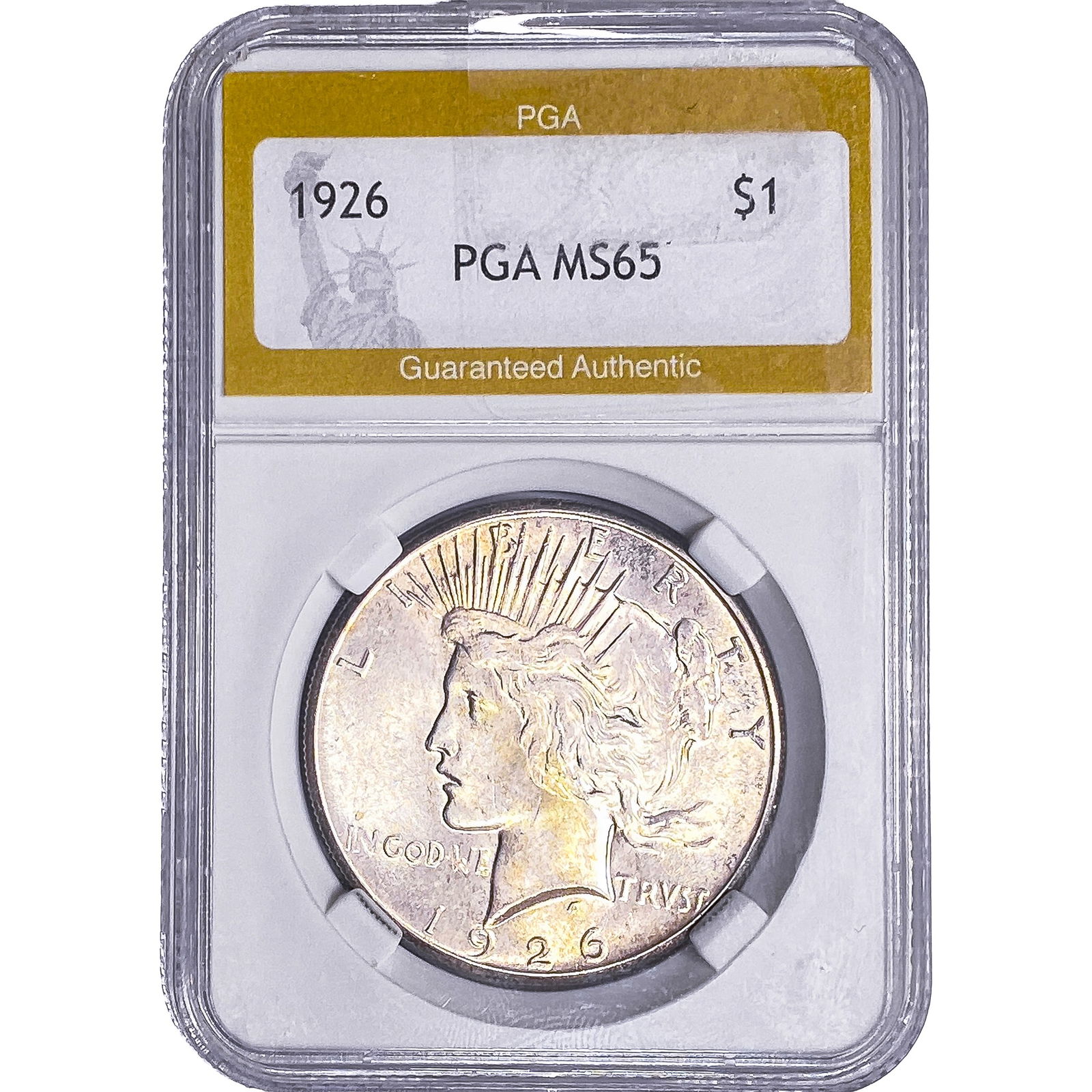 1926 Silver Peace Dollar PGA MS65: 1926 Silver Peace Dollar PGA MS65
