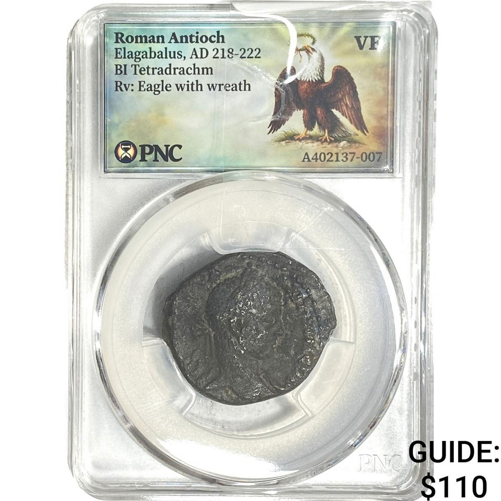 Roman Antioch Elagabalus 218-222 AD Bi-Tetradrachm PNC VF: Roman Antioch Elagabalus 218-222 AD Bi-Tetradrachm PNC VF