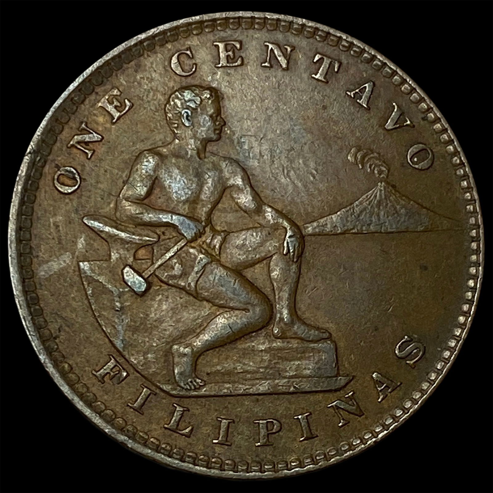 1904 Philippines Copper 1 Centavos CLOSELY UNCIRCULATED: 1904 Philippines Copper 1 Centavos CLOSELY UNCIRCULATED