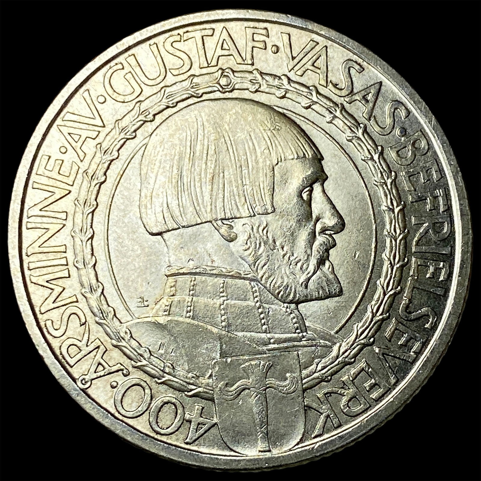 1921 Sweden Silver 2 Kroner UNCIRCULATED: 1921 Sweden Silver 2 Kroner UNCIRCULATED
