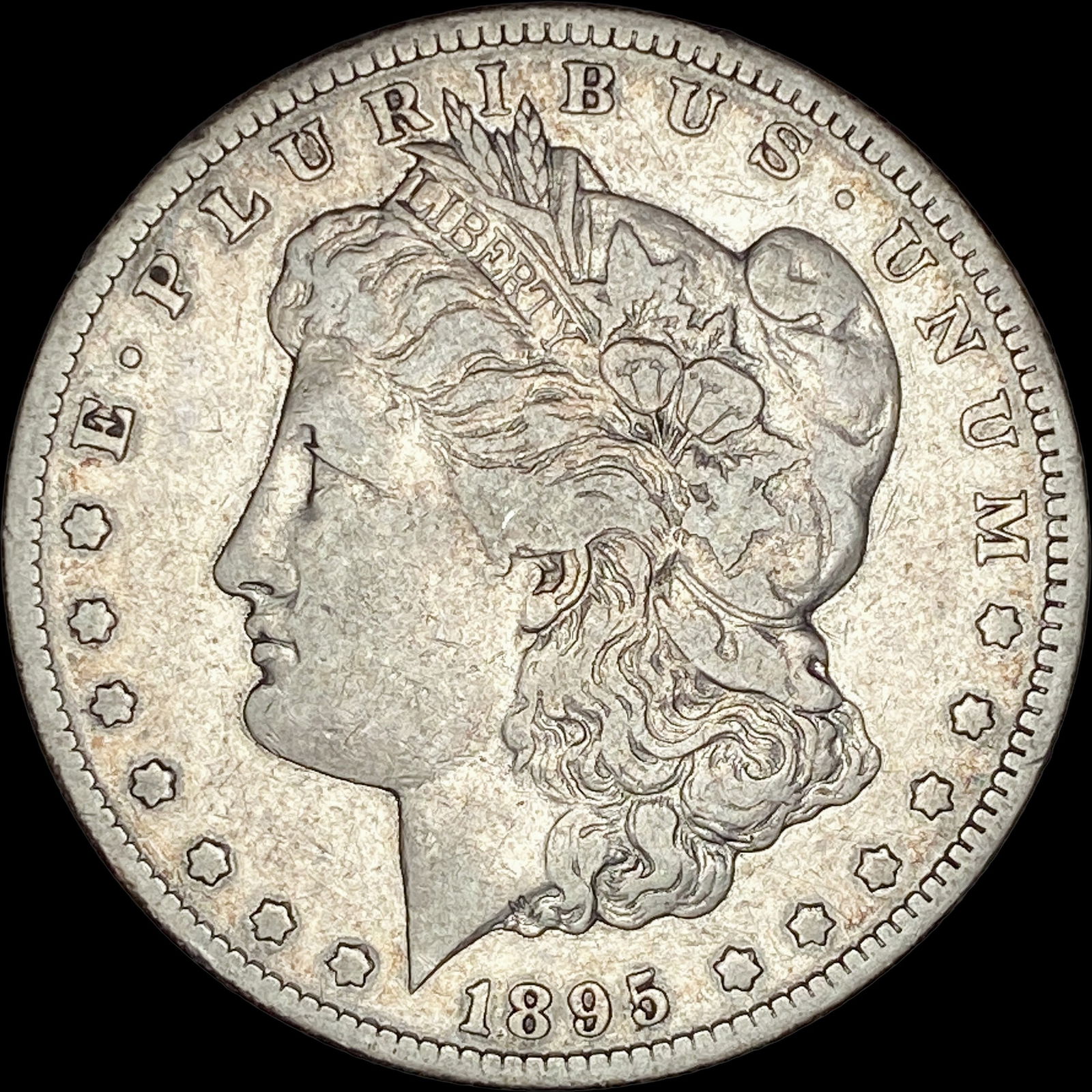 1895-S Silver Morgan Dollar ABOUT UNCIRCULATED (1 of 2)