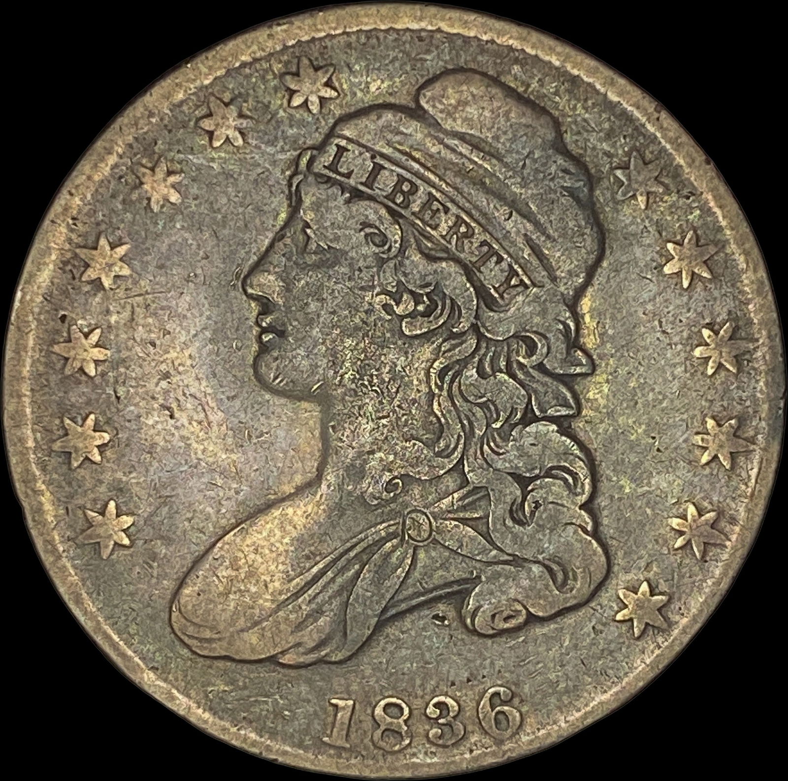 1836 Capped Bust Half Dollar LIGHTLY CIRCULATED: 1836 Capped Bust Half Dollar LIGHTLY CIRCULATED