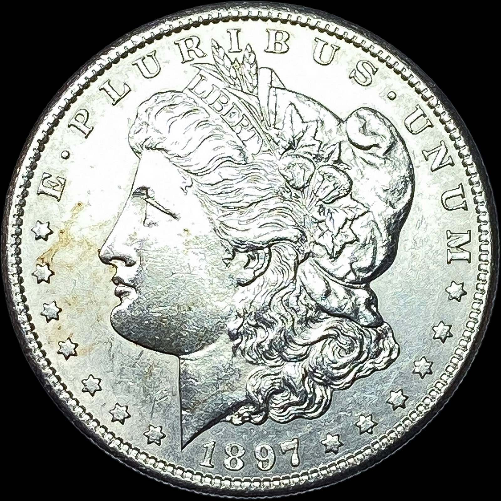 1897-S Silver Morgan Dollar CHOICE AU: 1897-S Silver Morgan Dollar CHOICE AU