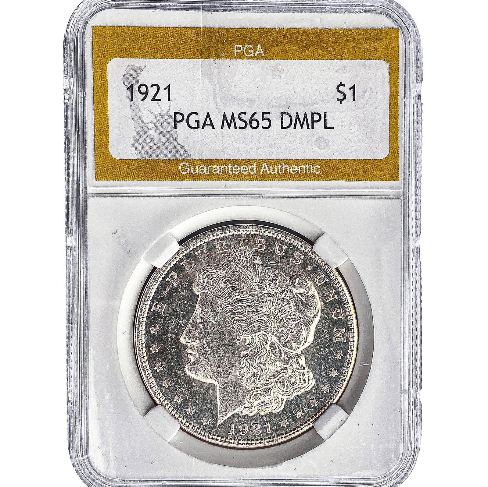 1921 Morgan Silver Dollar PGA MS65 DMPL (1 of 2)