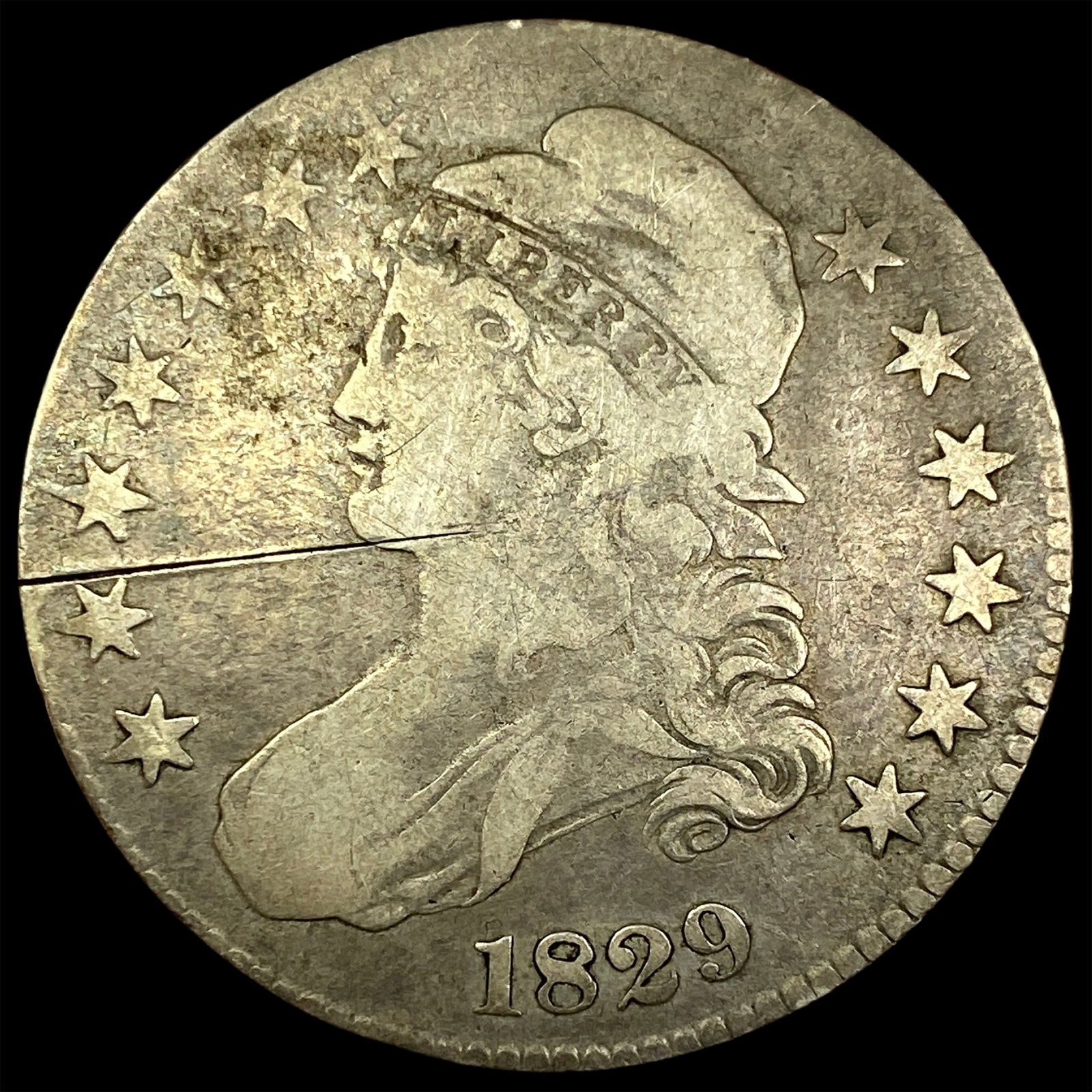 1829 Capped Bust Half Dollar NICELY CIRCULATED (1 of 2)