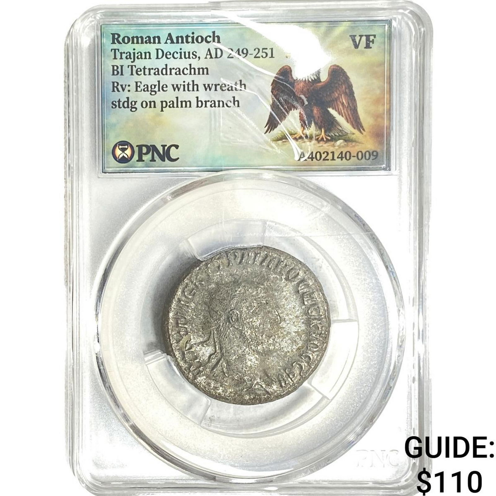 Roman Antioch Trajan Decius 249-251 AD Bi Tetradrachm PNC VF: Roman Antioch Trajan Decius 249-251 AD Bi Tetradrachm PNC VF