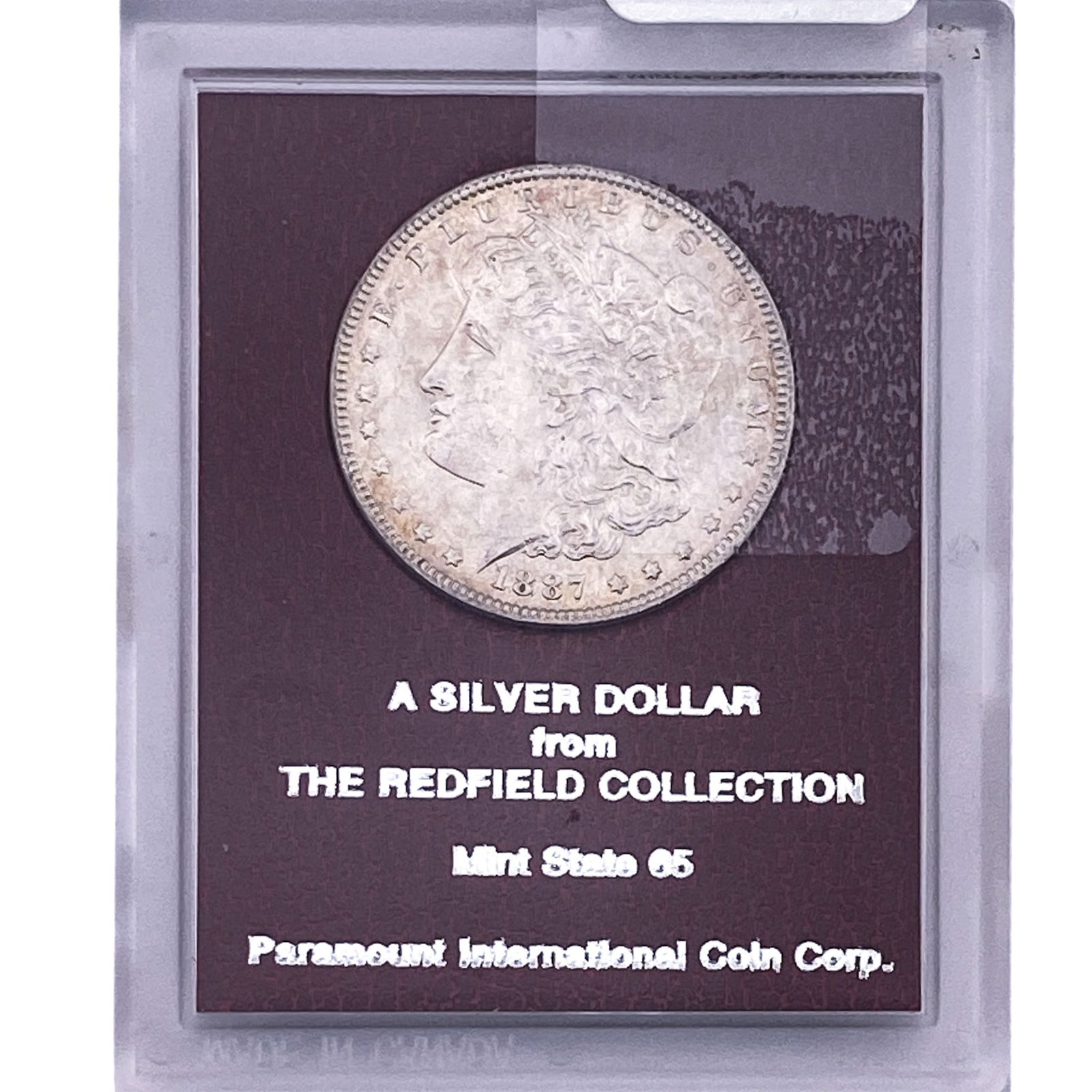 1887 Morgan Silver Dollar Redfield MS65: 1887 Morgan Silver Dollar Redfield MS65