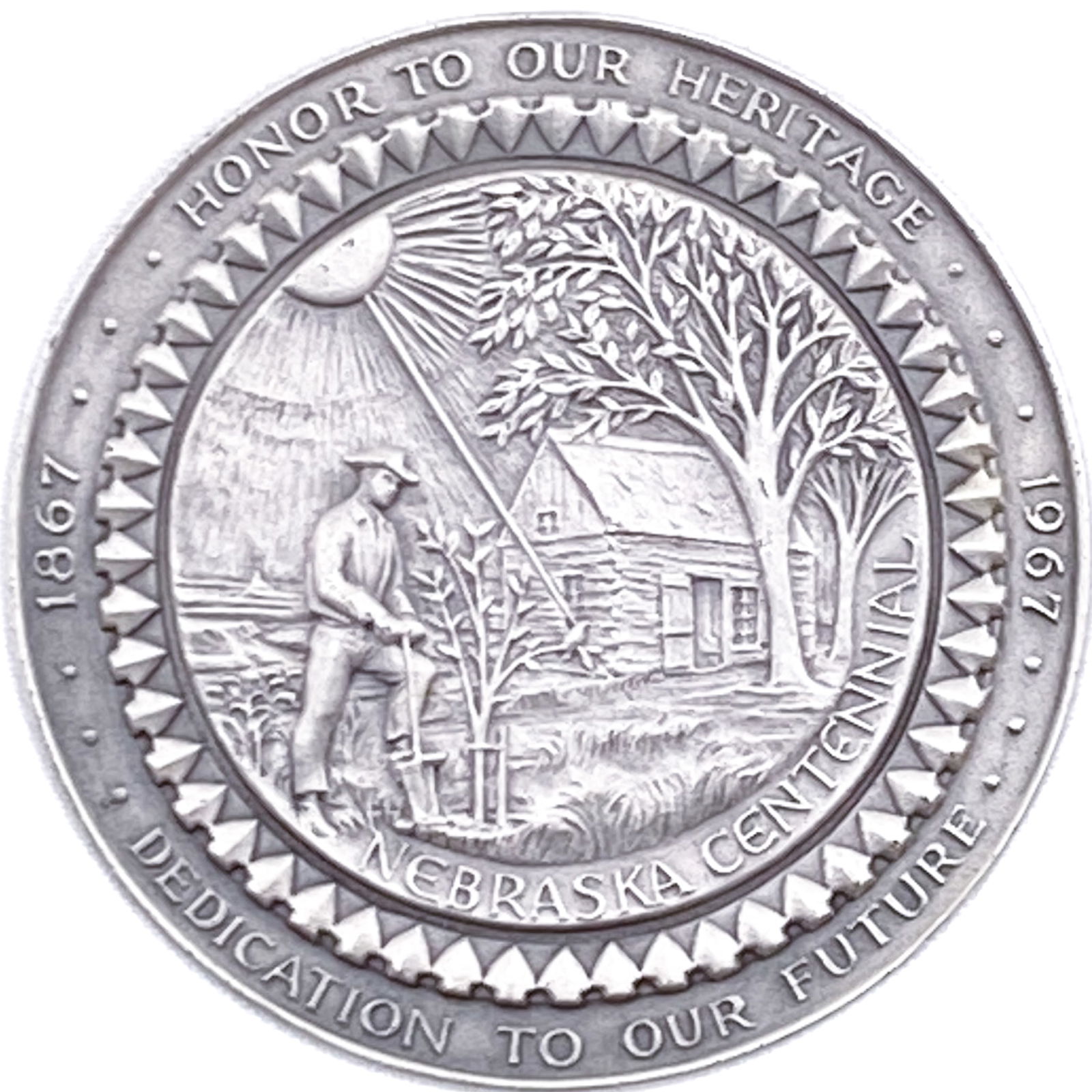 1964 Nebraska Centennial Silver Medal: 1964 Nebraska Centennial Silver Medal