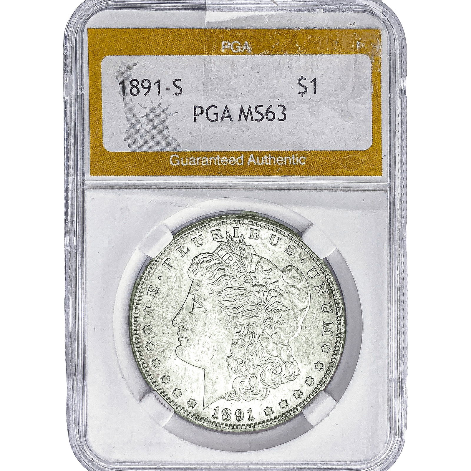 1897-S Morgan Silver Dollar PGA MS63 (1 of 2)