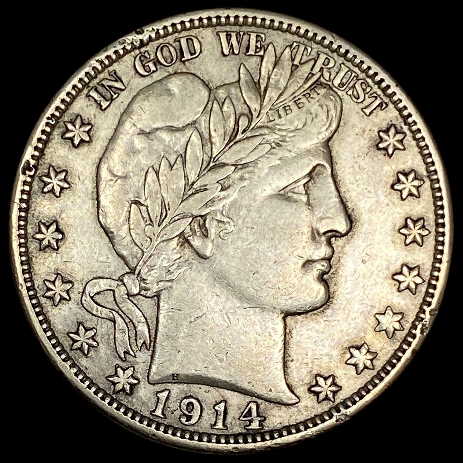 1914 Silver Barber Half Dollar NEARLY UNCIRCULATED (1 of 2)
