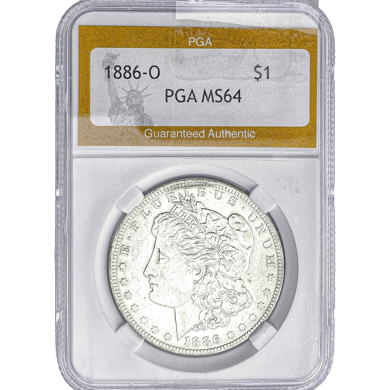 1886-O Morgan Silver Dollar PGA MS64 (1 of 2)