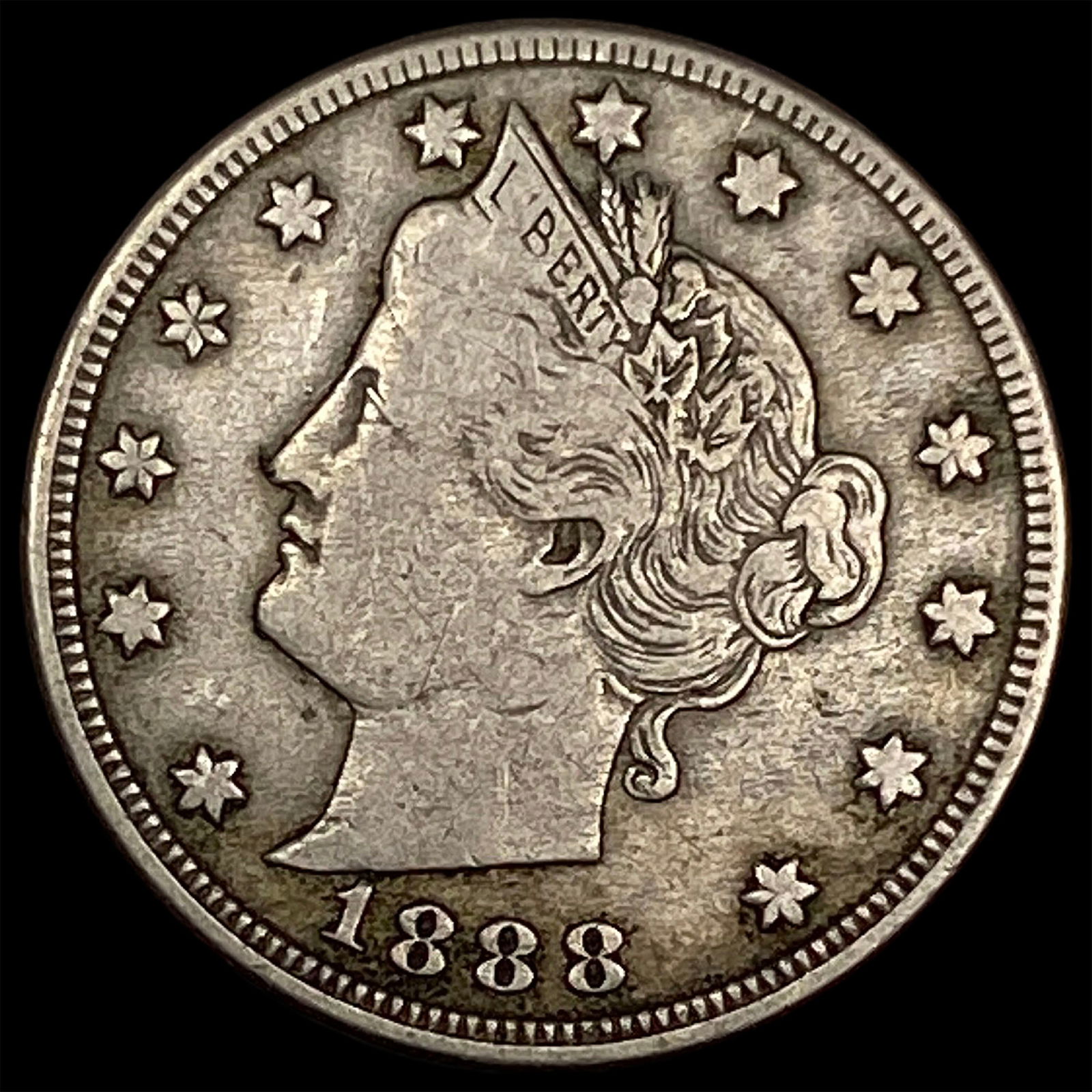 1888 Liberty Head Nickel ABOUT UNCIRCULATED: 1888 Liberty Head Nickel ABOUT UNCIRCULATED