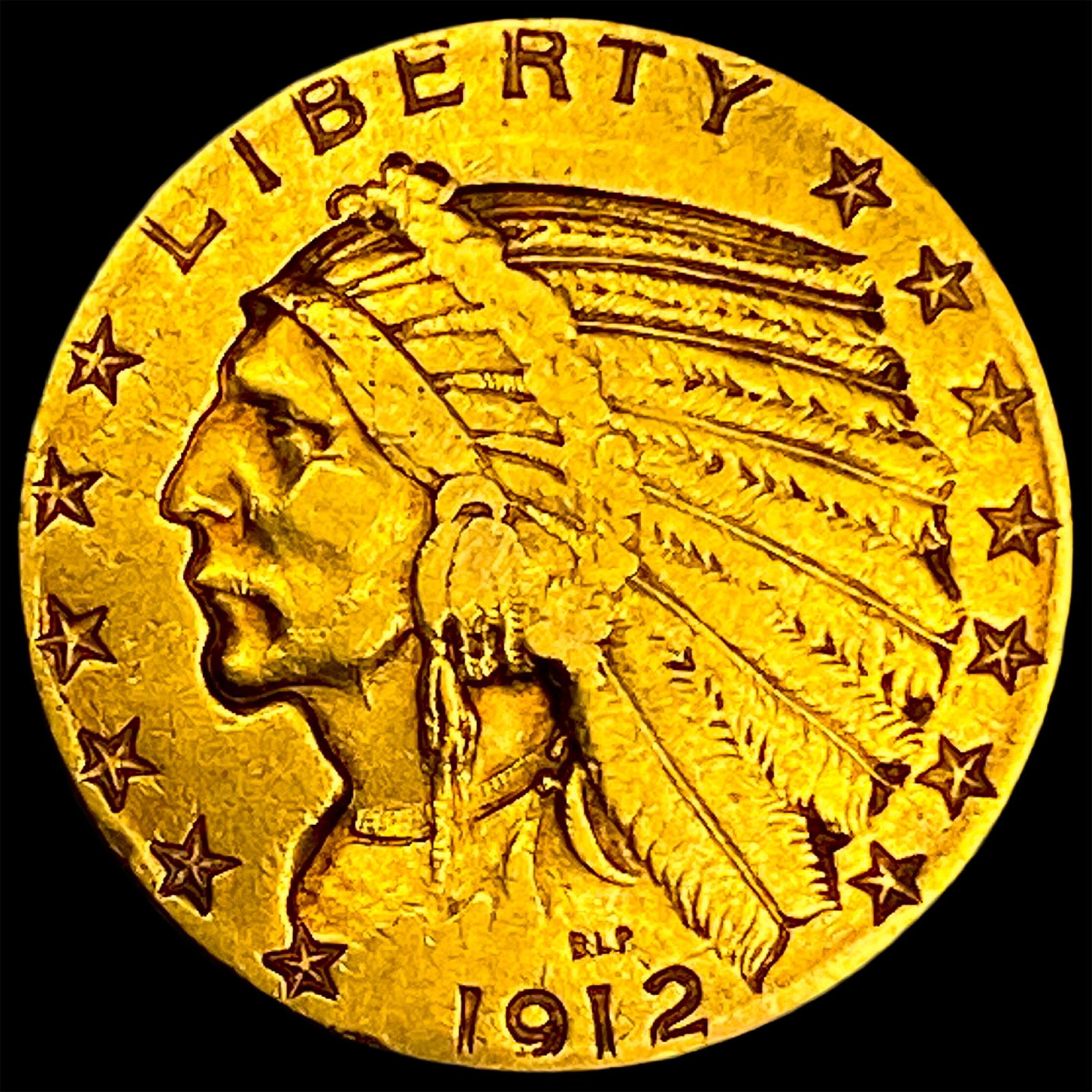 1912-S Indian Head Gold Half Eagle $5 CLOSELY UNCIRCULATED (1 of 2)