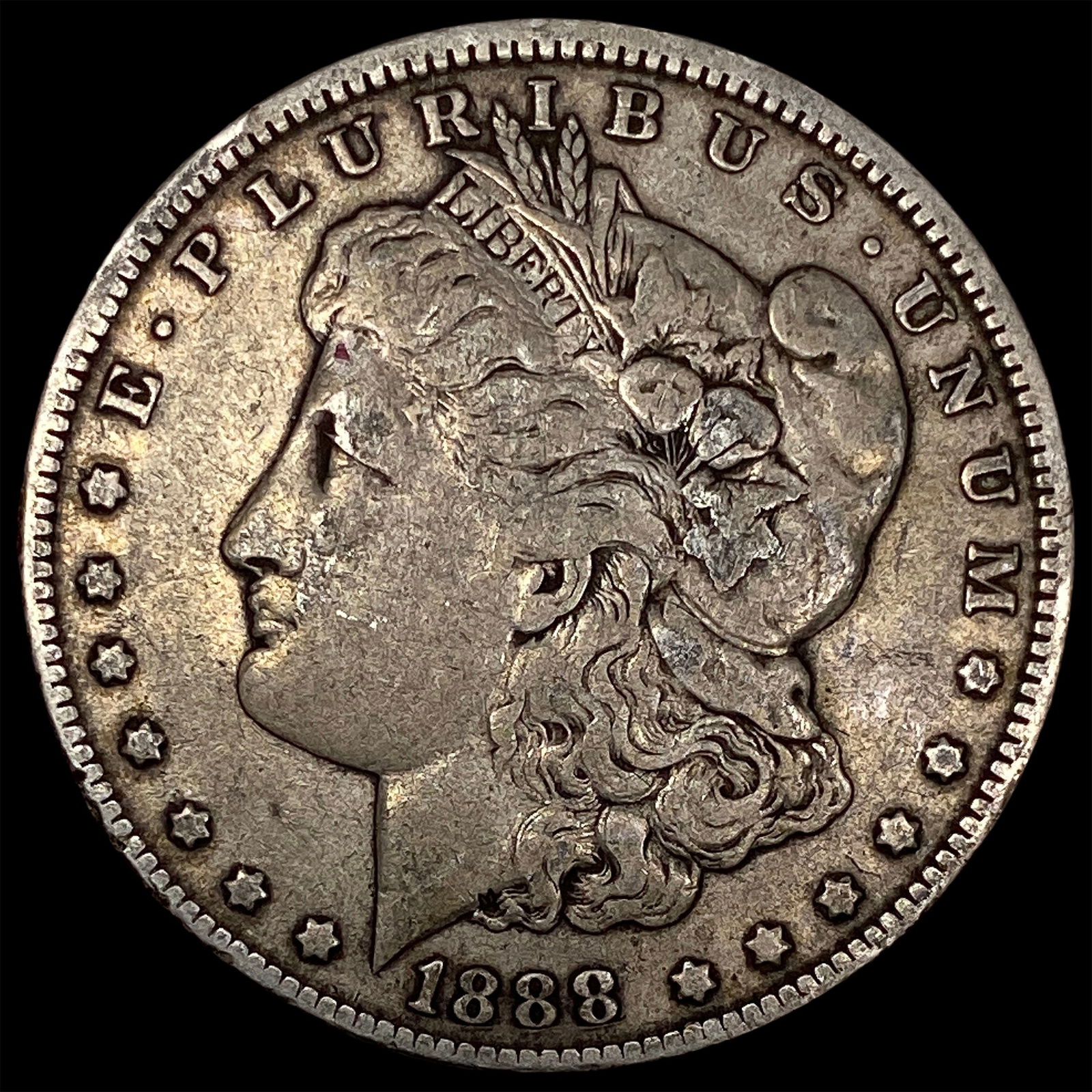 1888-O Silver Morgan Dollar ABOUT UNCIRCULATED (1 of 2)