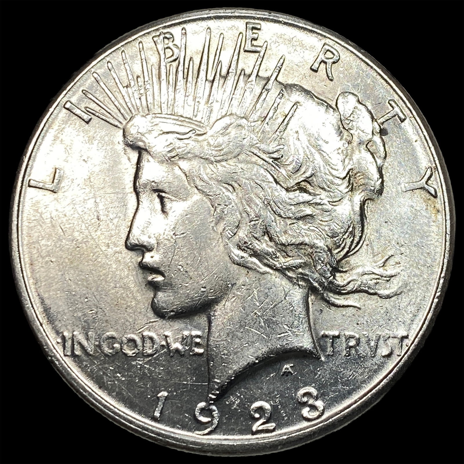 1923-S Silver Peace Dollar CHOICE AU: 1923-S Silver Peace Dollar CHOICE AU