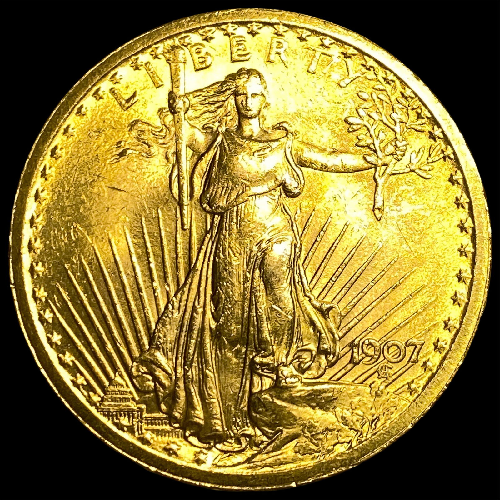 1907 High Relief $20 Saint-Gaudens Gold Double Eagle UNCIRCULATED (1 of 2)