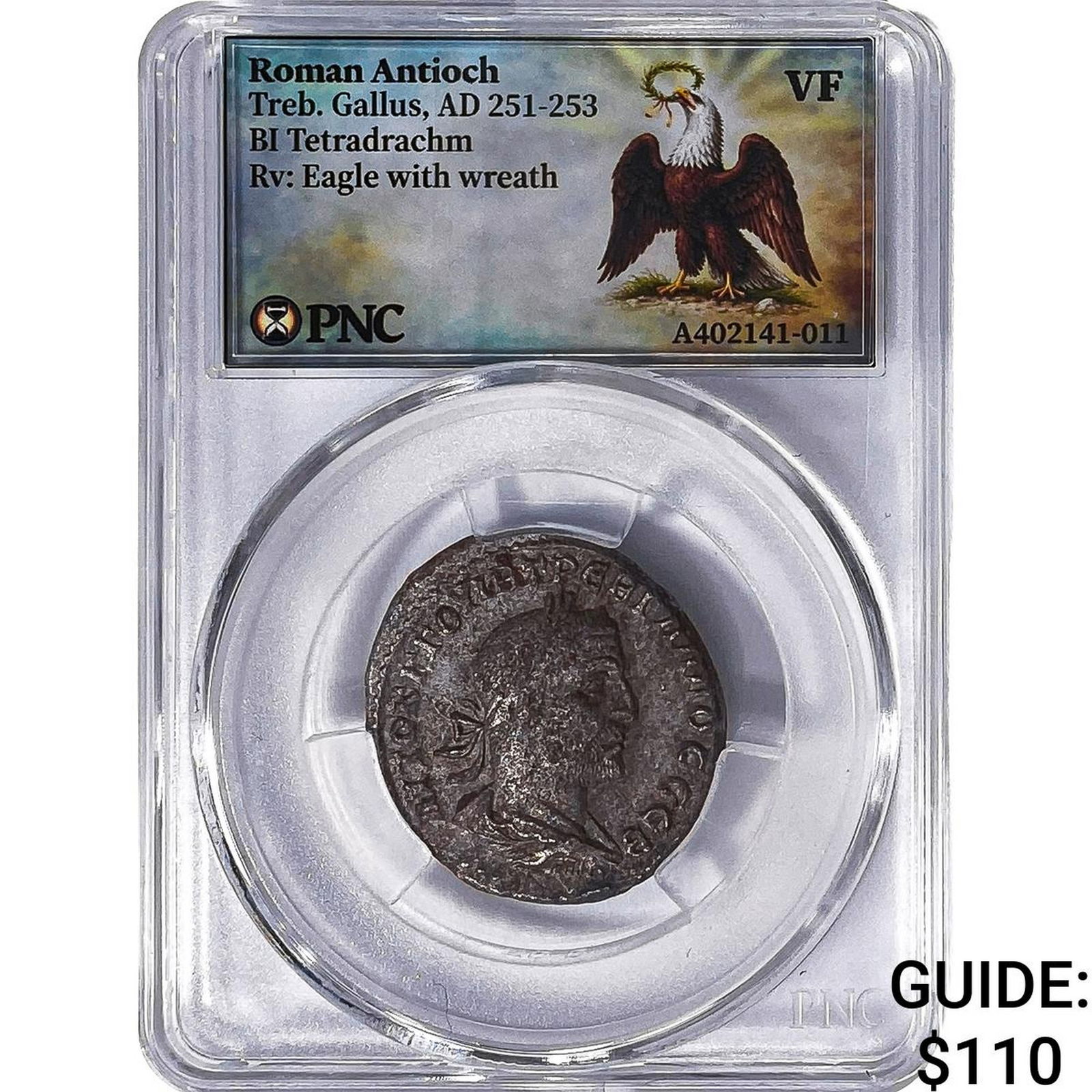 Roman Antioch Treb. Gallus 251-253 AD Bi-Tetradrachm PNC VF: Roman Antioch Treb. Gallus 251-253 AD Bi-Tetradrachm PNC VF
