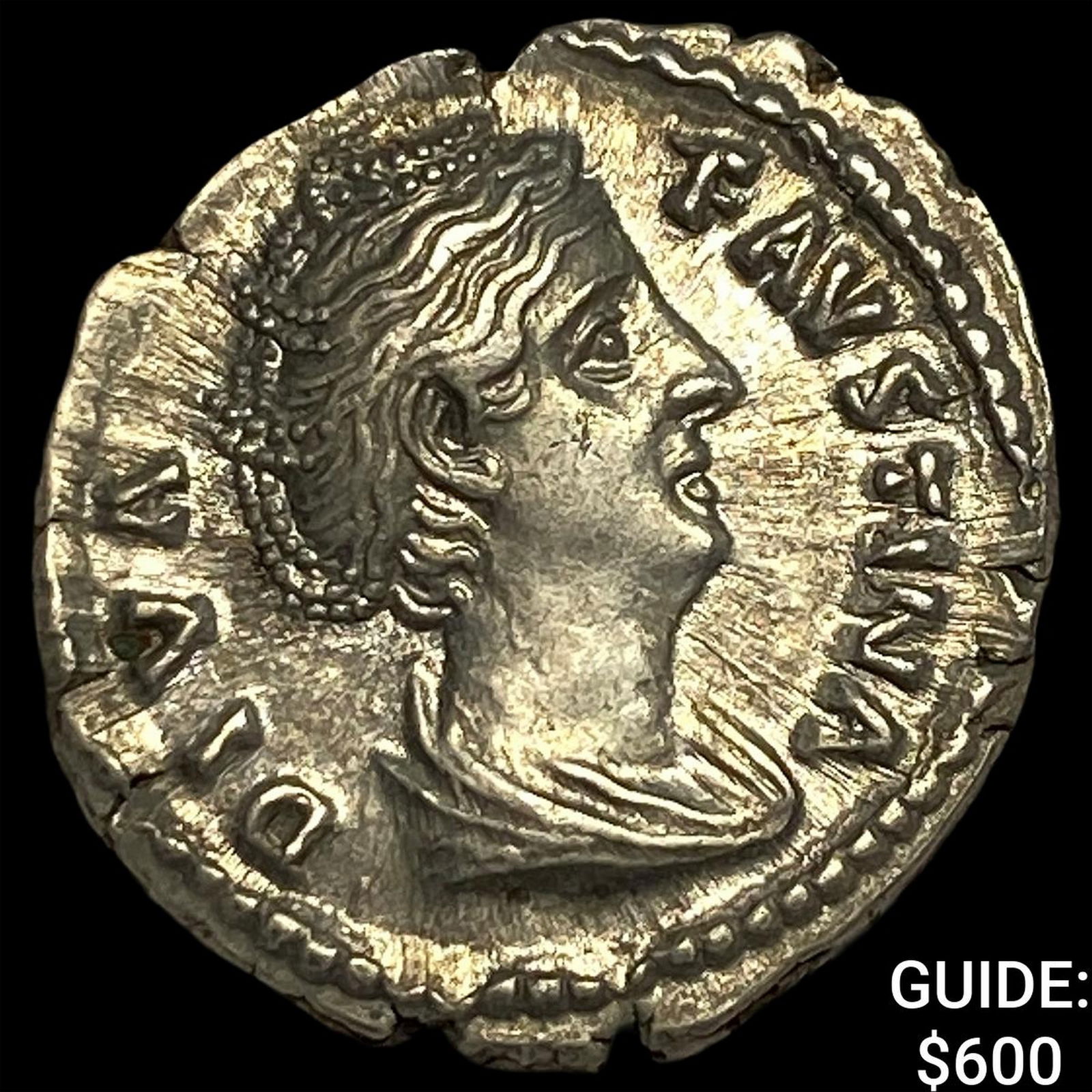 Roman Empire Faustina I, Posthumus Silver Denarius CLOSELY UNCIRCULATED: Roman Empire Faustina I, Posthumus Silver Denarius CLOSELY UNCIRCULATED