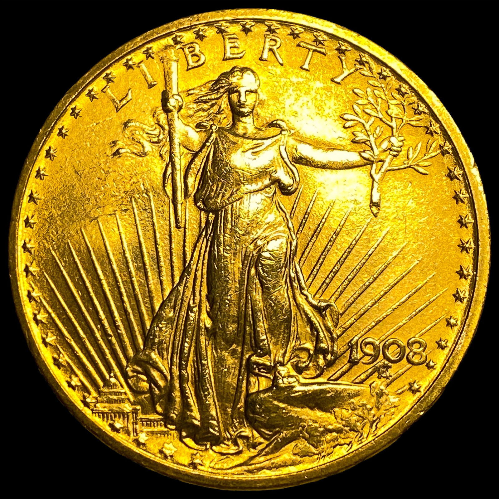 1908 No Motto Gold $20 Double Eagle CHOICE BU (1 of 2)