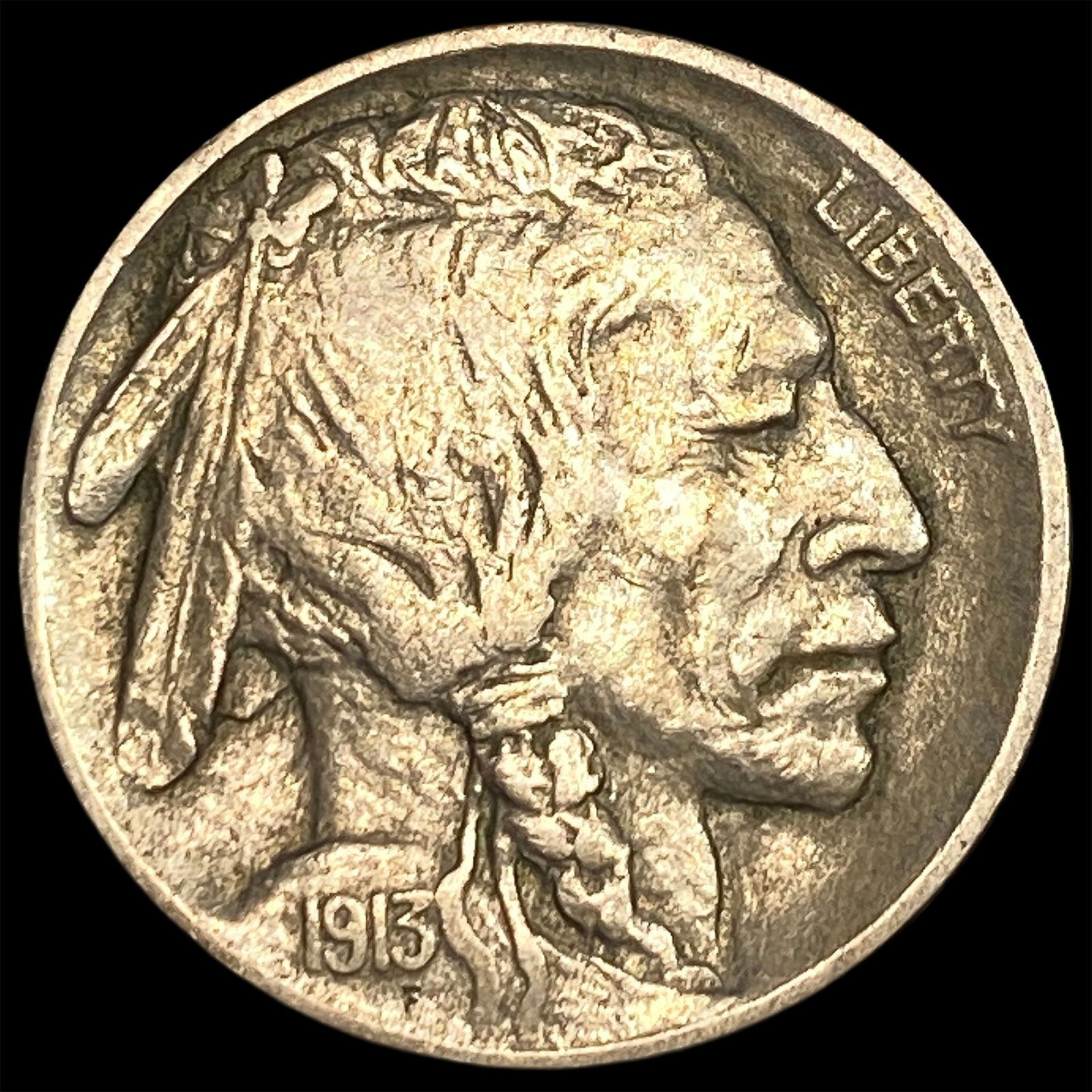 1913-D Type 2 Buffalo Nickel NEARLY UNCIRCULATED (1 of 2)