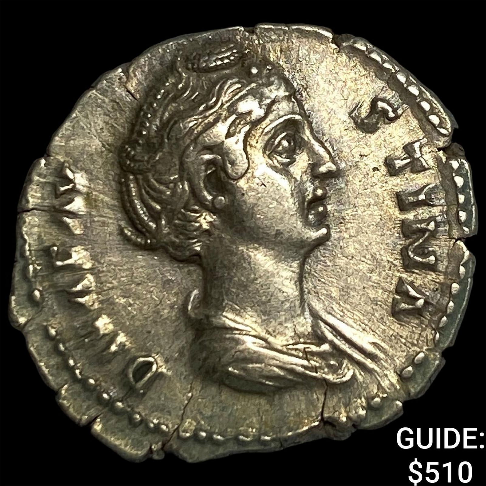 Roman Empire Faustina I, Posthumus Silver Denarius CLOSELY UNCIRCULATED: Roman Empire Faustina I, Posthumus Silver Denarius CLOSELY UNCIRCULATED